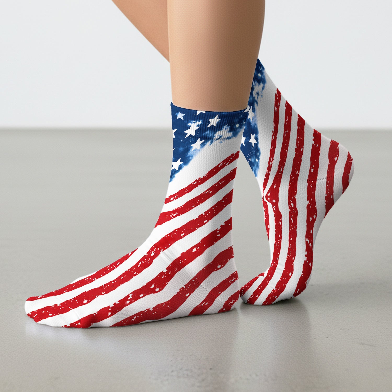USA Stars And Stripes Pattern Socks, Adult Socks for Men and Women
