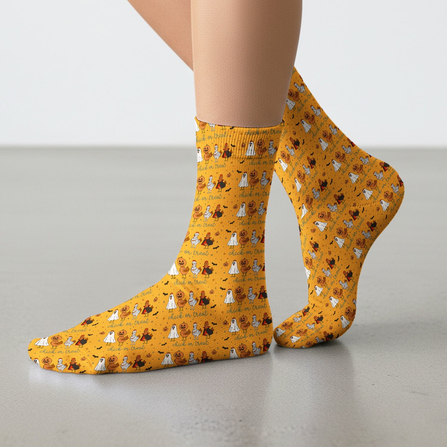Funny Chick Or Treat Season Socks, Adult Socks for Men and Women
