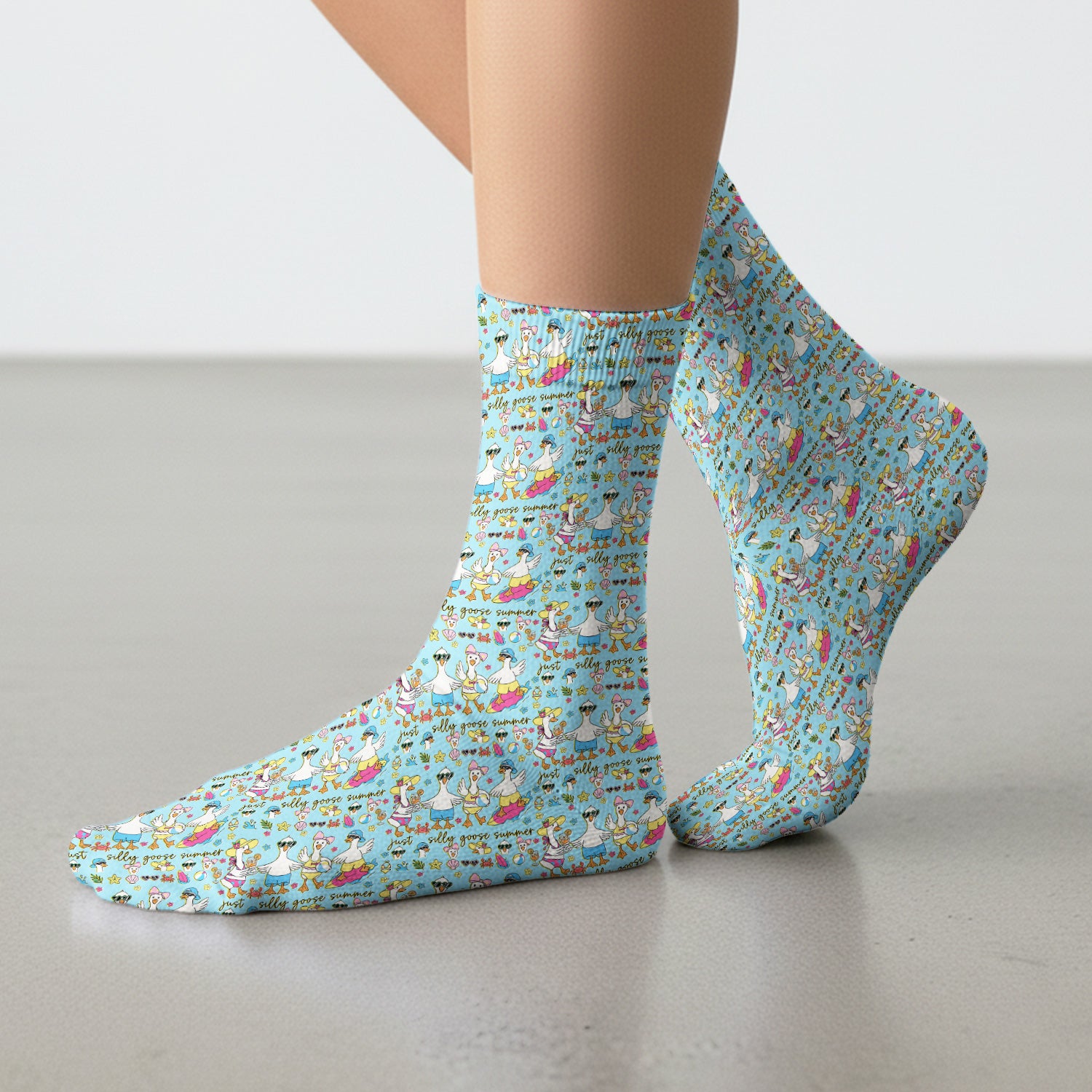 Silly Goose Summer Pattern Socks, Breathable Fabrics Medical Uniform