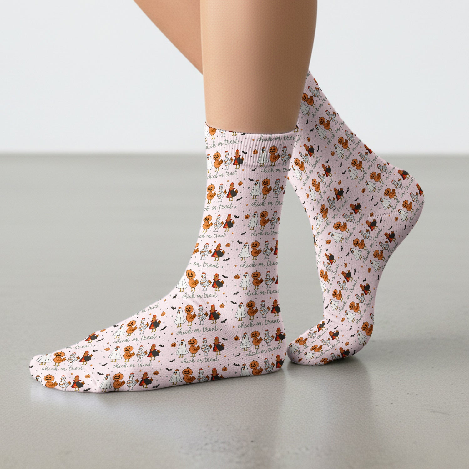 Funny Chick Or Treat Season Socks, Adult Socks for Men and Women