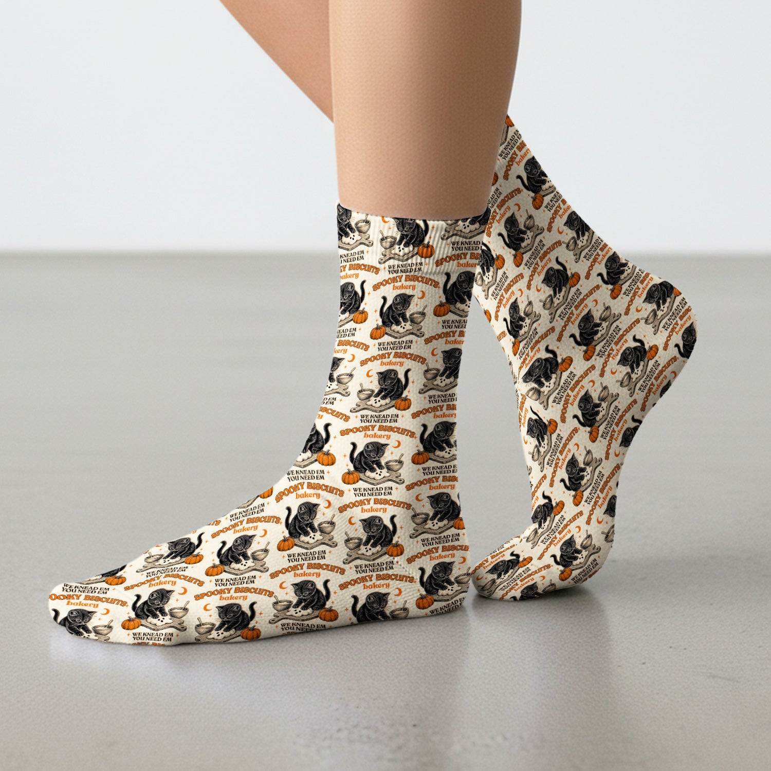 Funny Halloween Black Cat Socks, Adult Socks for Men and Women