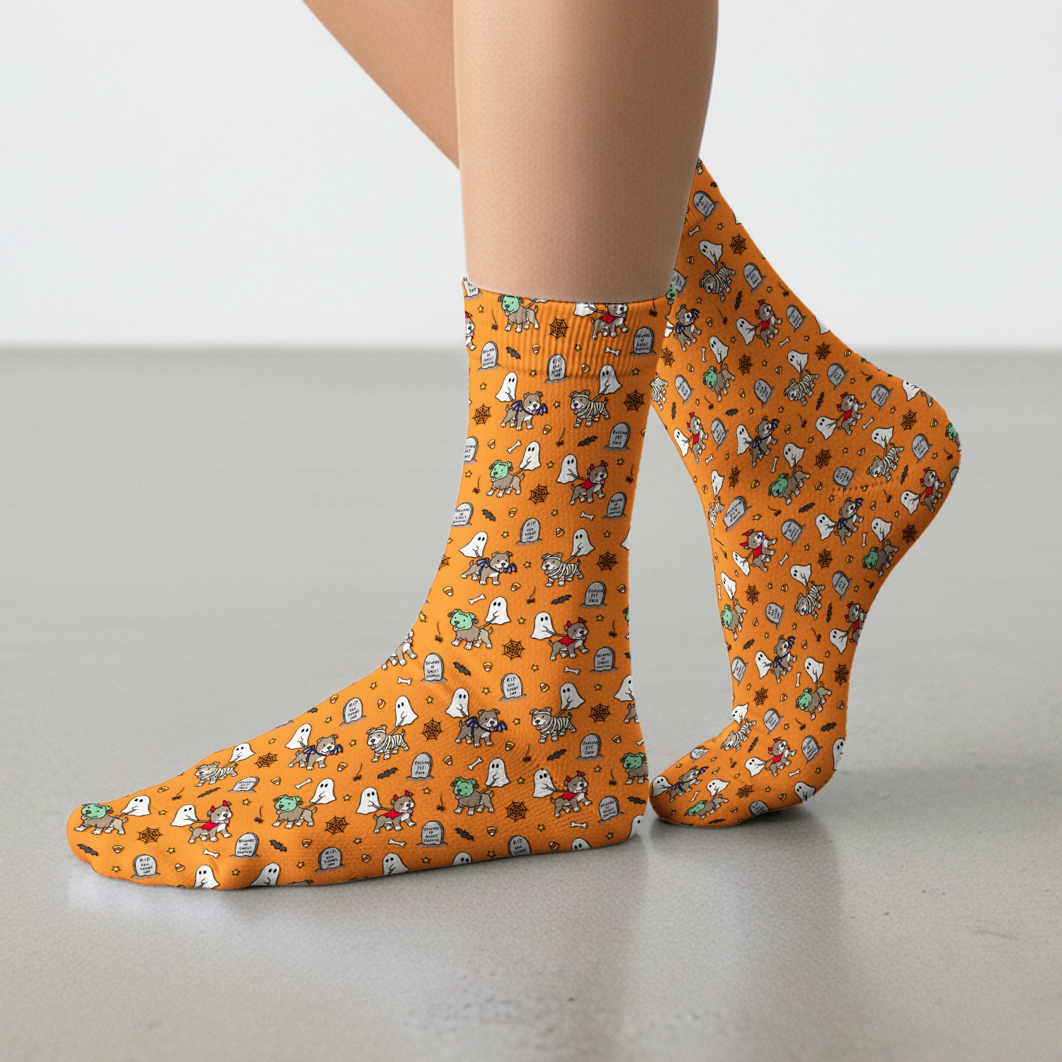 Cute Halloween Pit Bull Costumes Socks, Adult Socks for Men and Women