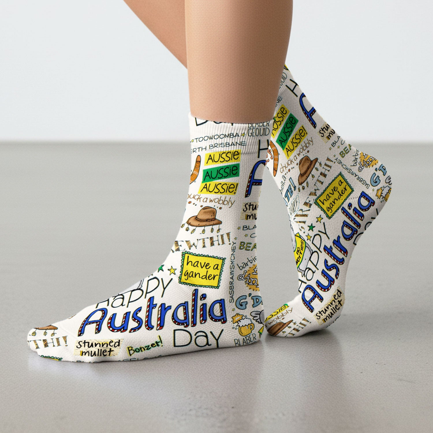 Cute Cartoon Koala Australia Pattern Medical Socks, Adult Socks for Men and Women