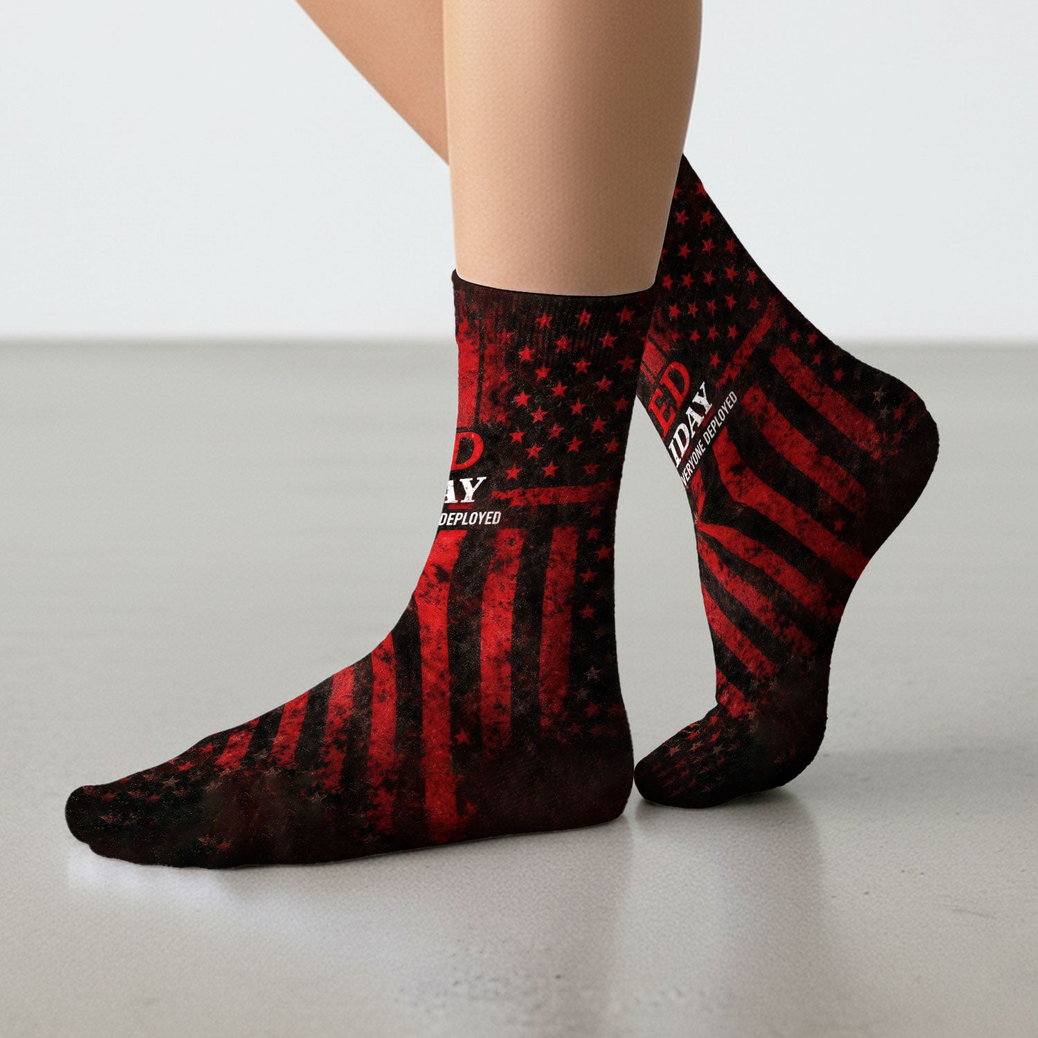 Red Friday Nurse American Flag Poppy Socks, Socks for Nurse Doctor