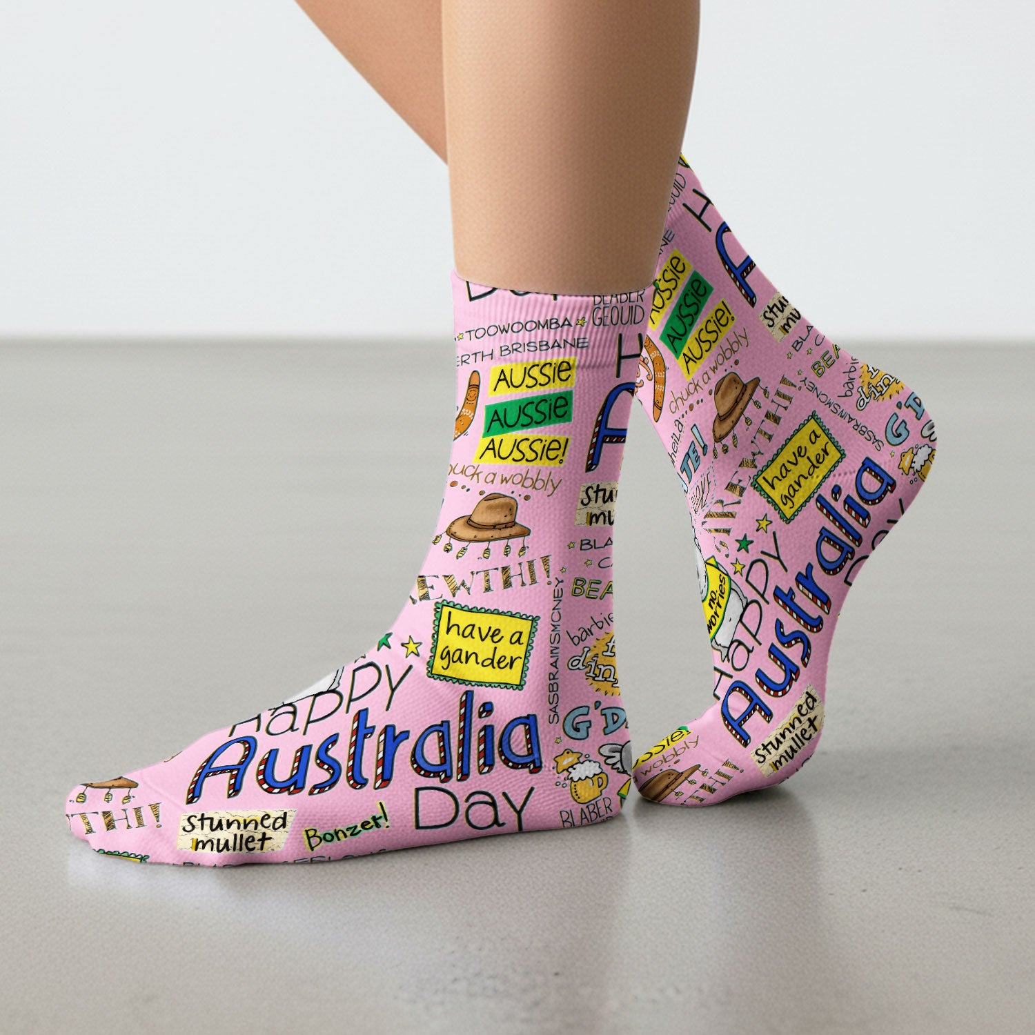 Cute Cartoon Koala Australia Pattern Medical Socks, Adult Socks for Men and Women