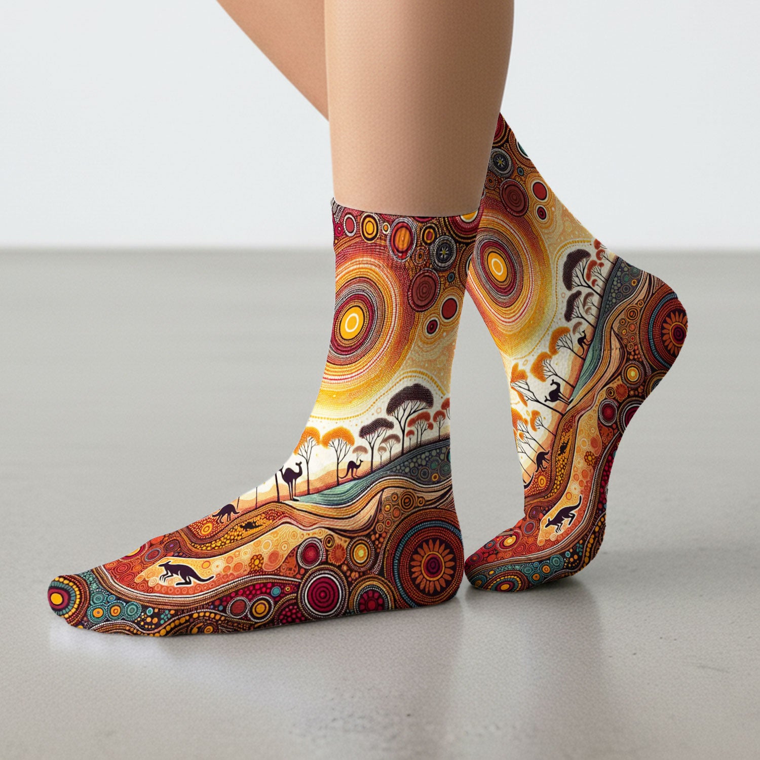 Aboriginal Kangaroo Art Medical Socks, Socks for Nurse Doctor Adult