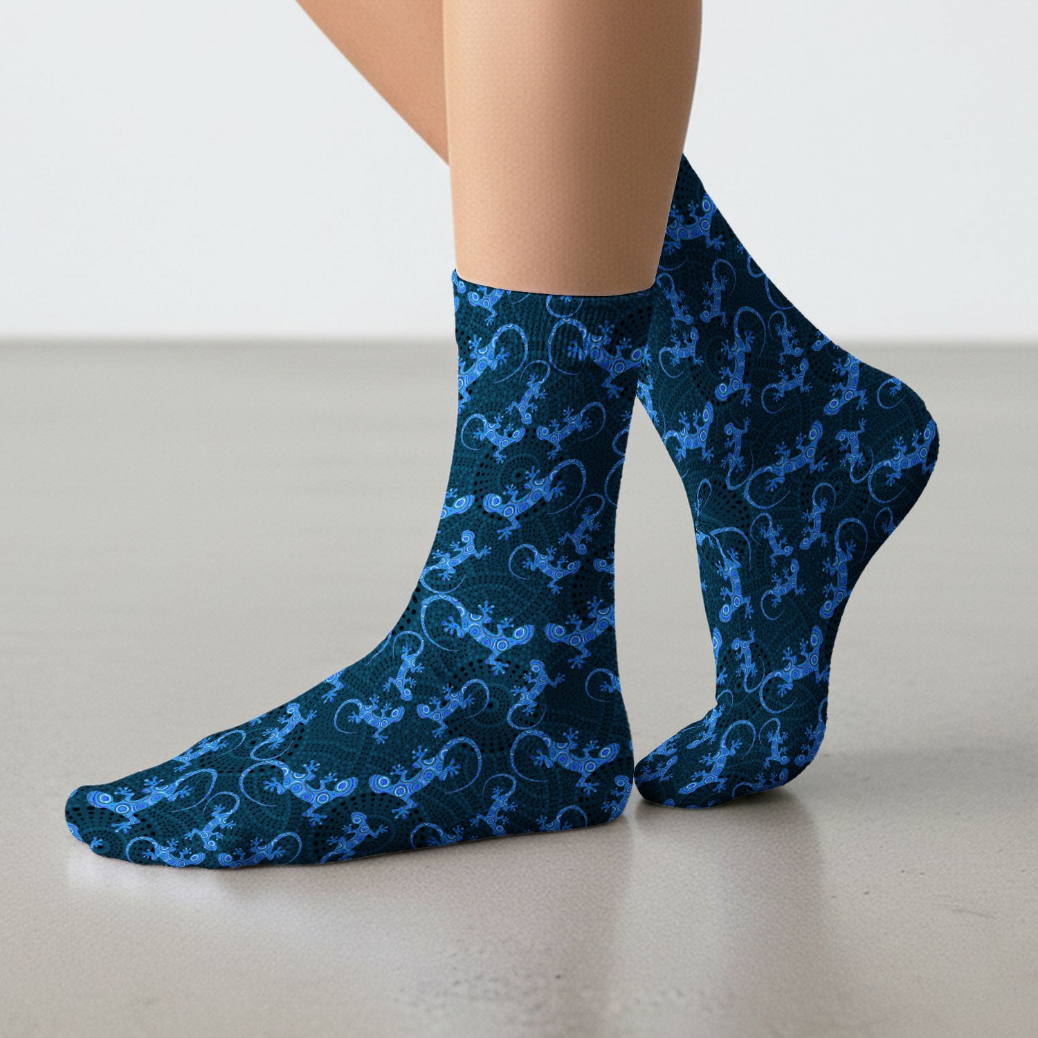 Australian Gecko Dot Art Inspired Nurse Socks - Adult Socks for Women and Men