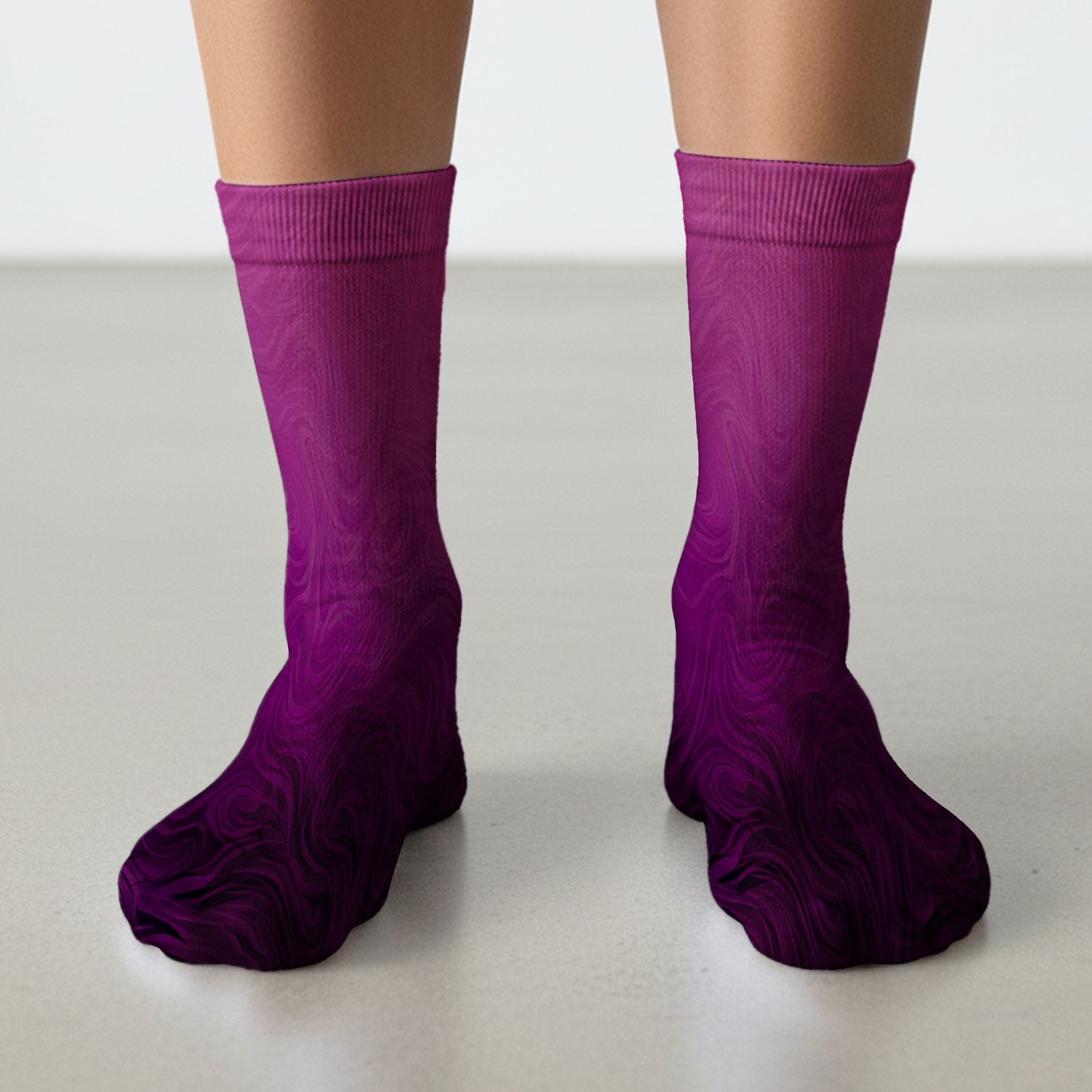 Abstract Swirl Ombre Pattern Socks, Adult Socks for Men and Women