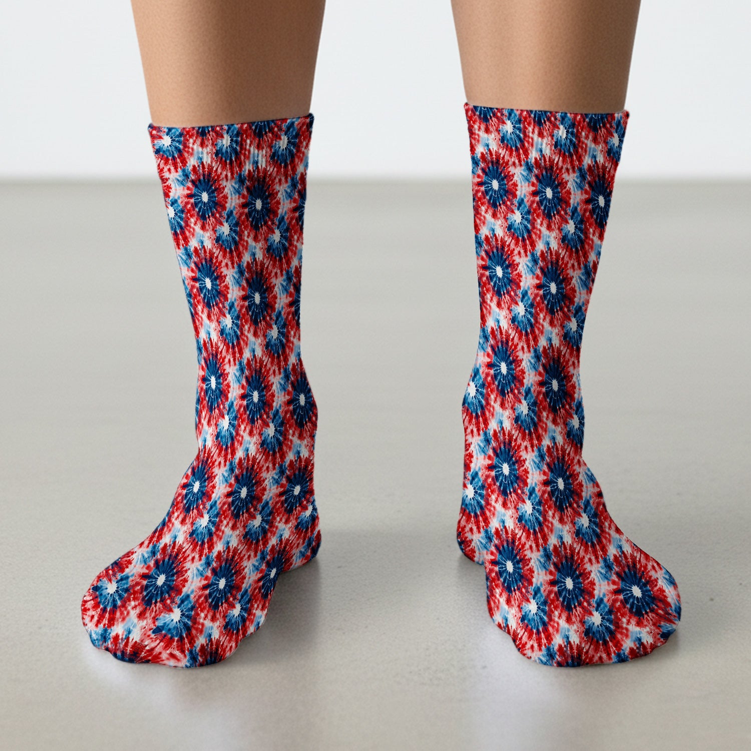 Festive Nurse Tie Dye Firework Burst Pattern Socks, Adult Socks for Men and Women