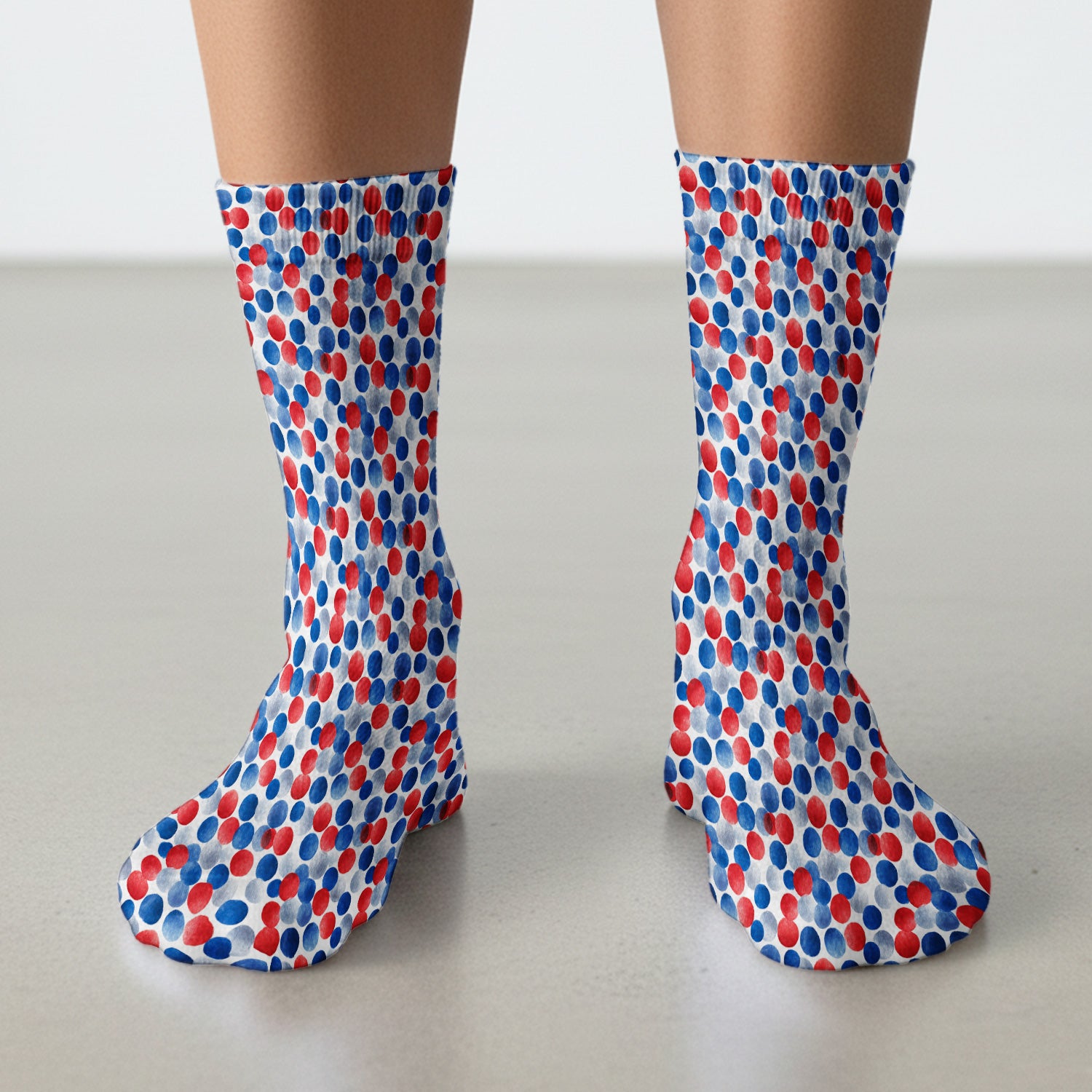 4th of July Patriotic Polka Dot Pattern Socks, Breathable Fabrics Medical Uniform