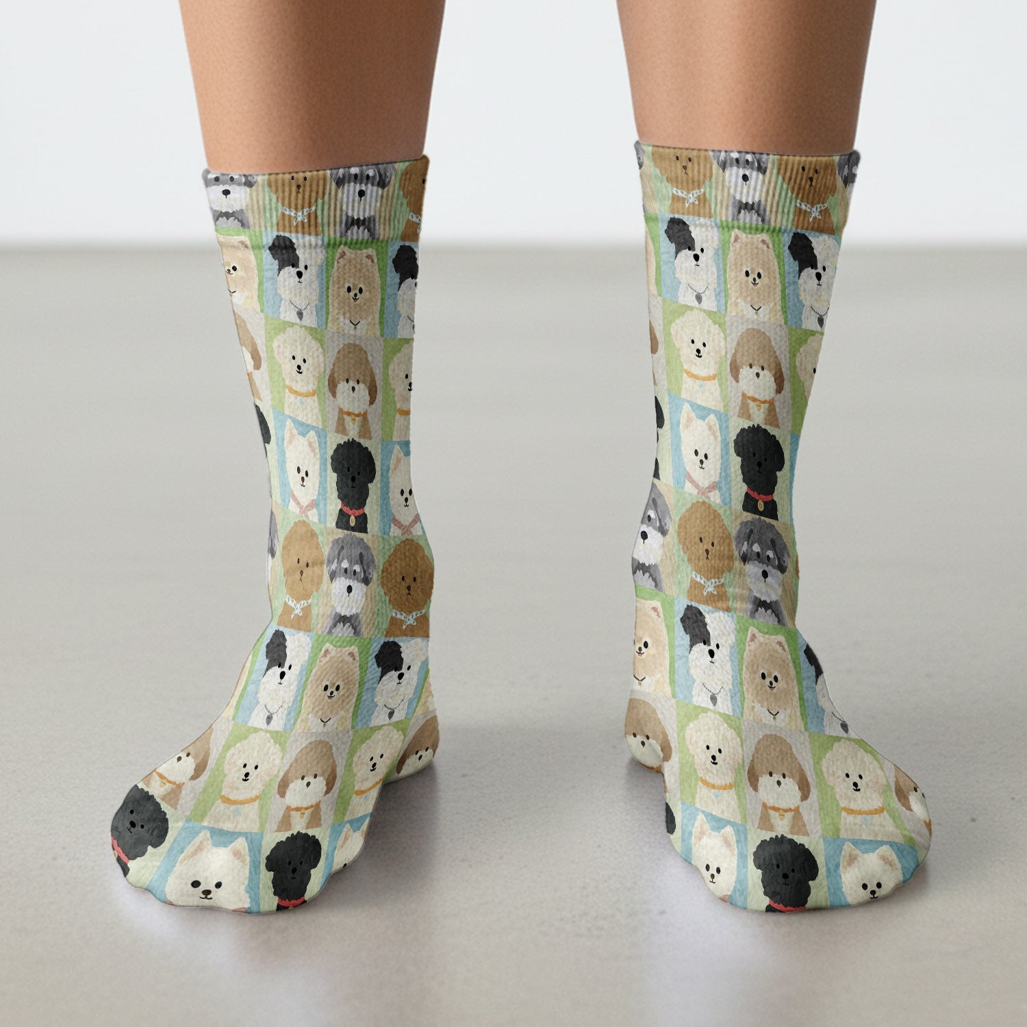 Adorable Different Dog Breeds Pattern Socks, Socks for Nurse Doctor