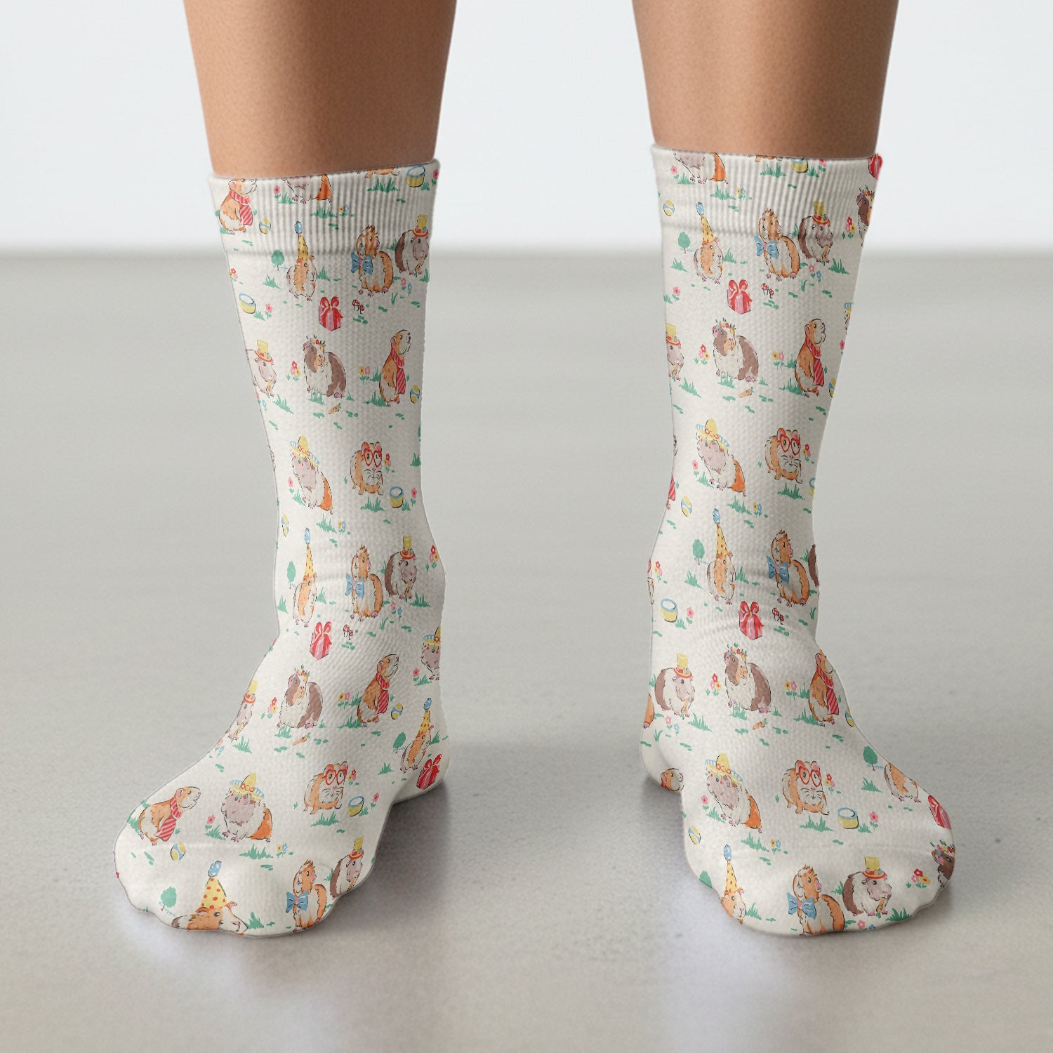 Cute Guinea Pig Party Nurse Pattern Nurse Socks, Socks for Nurse Doctor