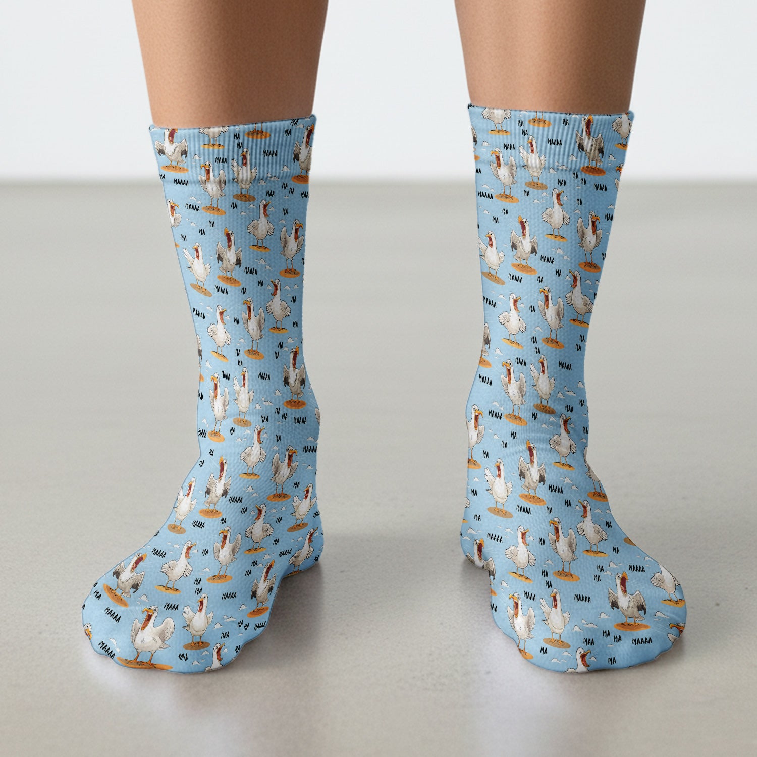 Funny Screaming Seagull Sky Pattern Socks, Adult Socks for Men and Women
