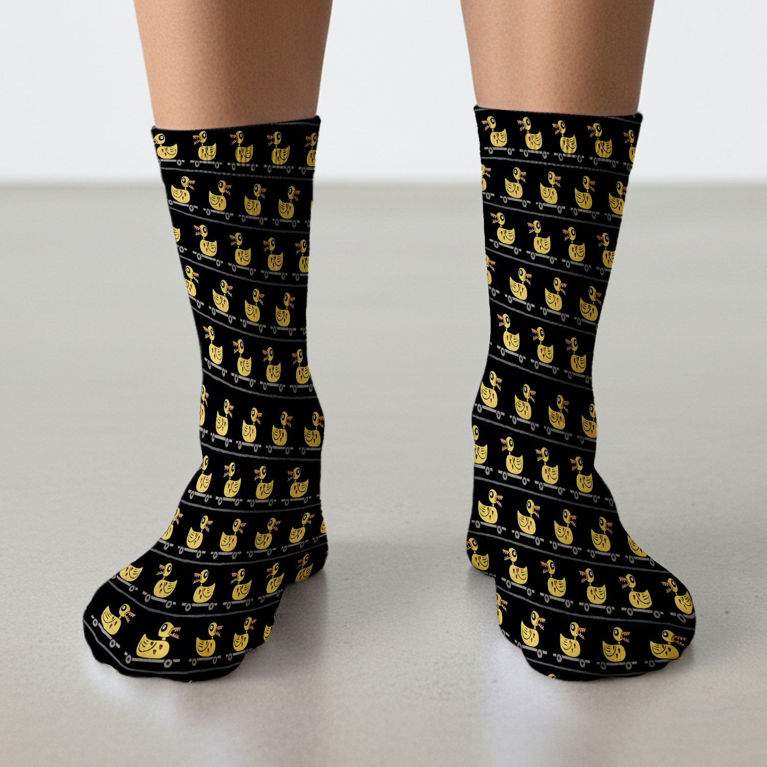 Spooky Rubber Duck Nurse Socks, Cute Creepy Halloween Medical Socks