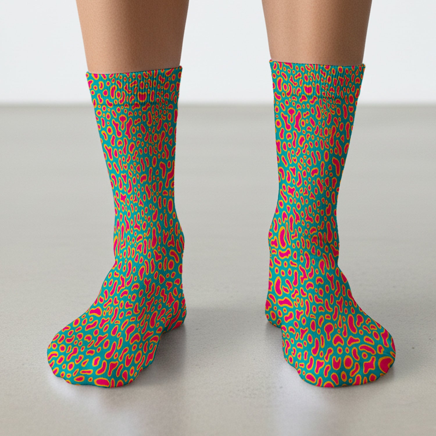 Colorful Abstract Leopard Pattern Socks, Funny Medical Staff Socks