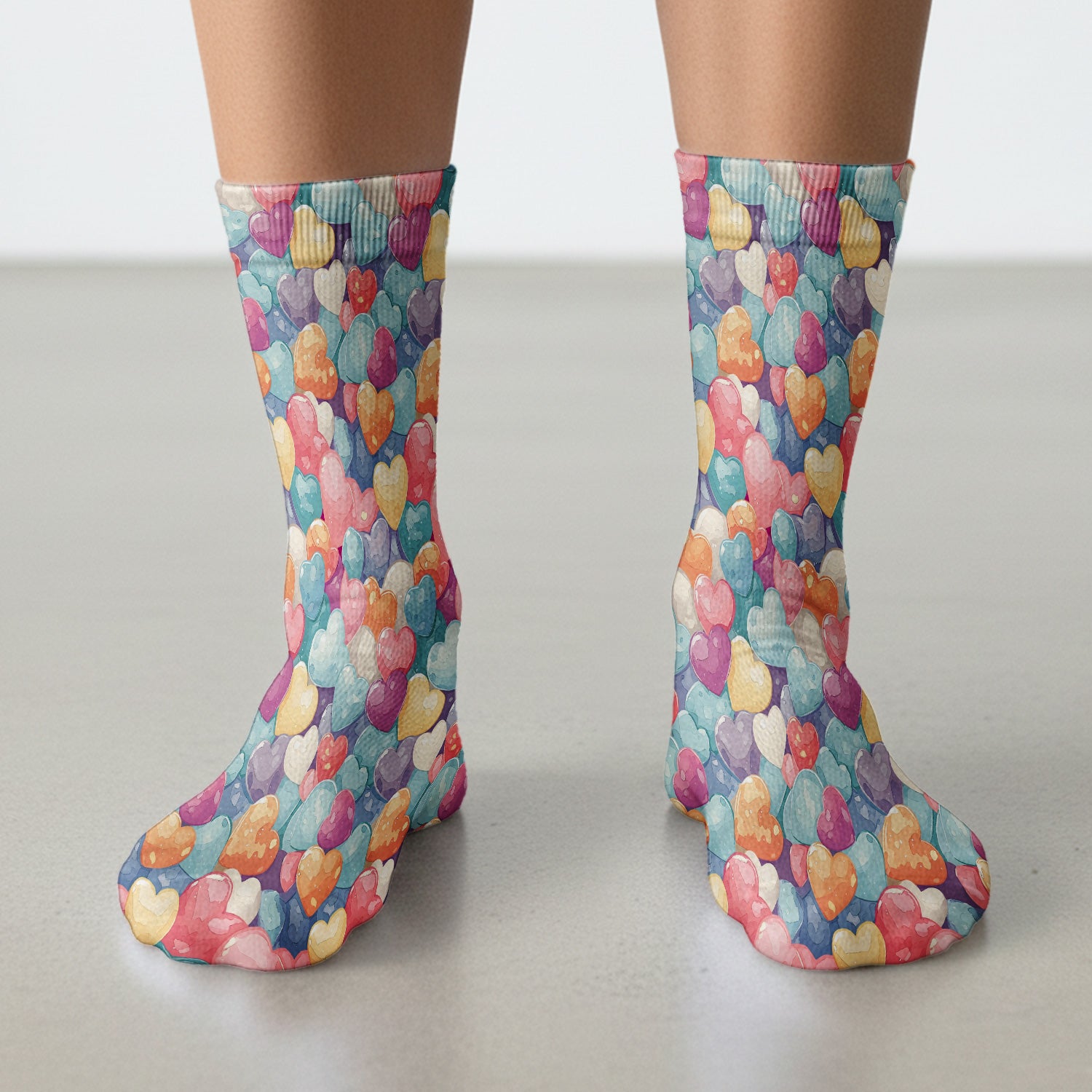 Sweet Valentine Heart Pediatric Pattern Socks, Adult Socks for Men and Women