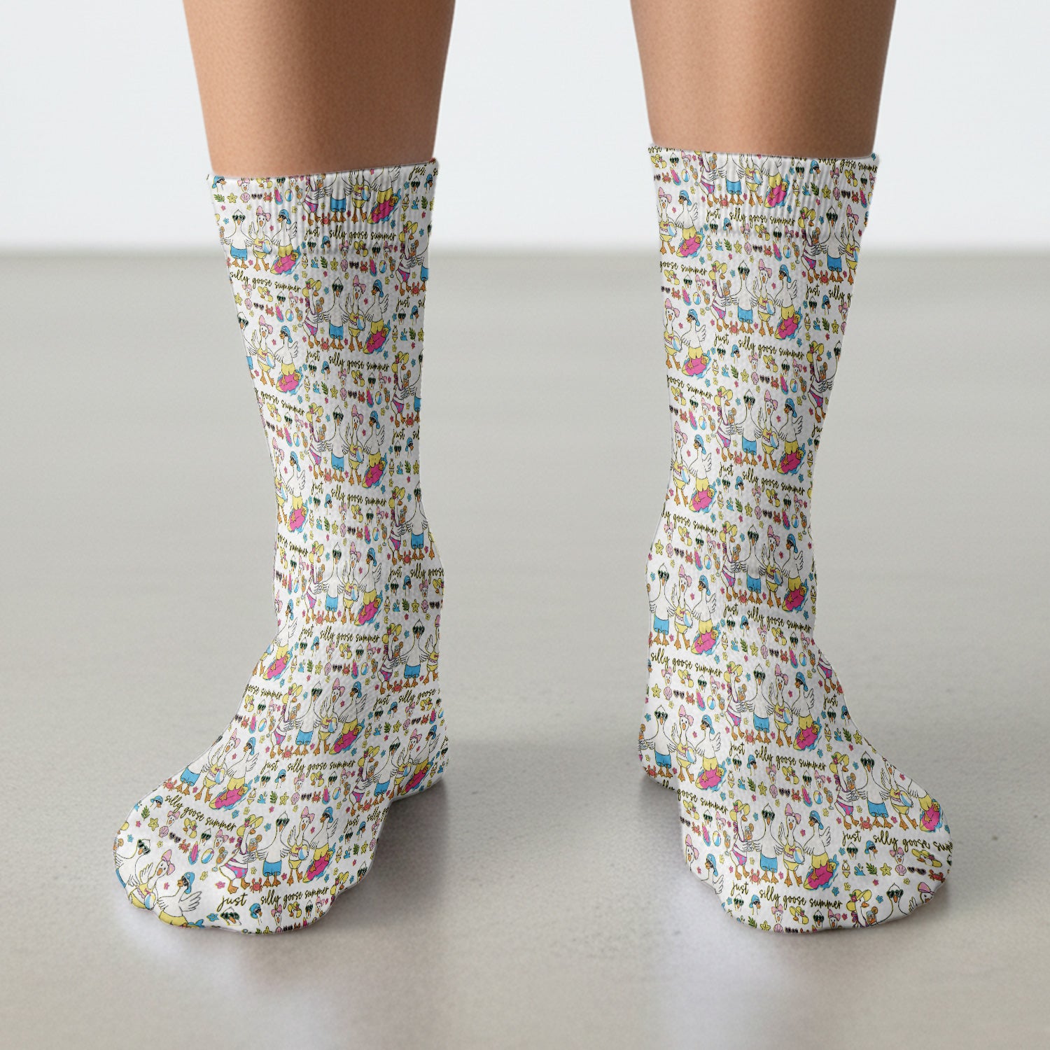 Silly Goose Summer Pattern Socks, Breathable Fabrics Medical Uniform