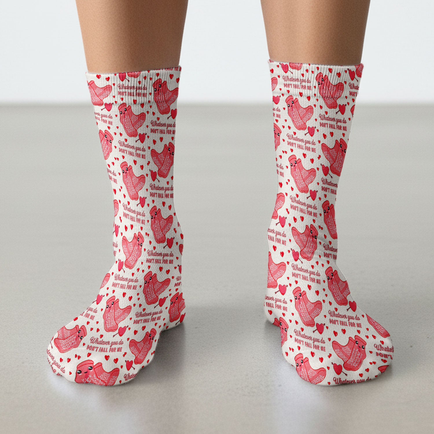 Valentine Funny Love Quote Sock, Breathable Fabrics Medical Uniform