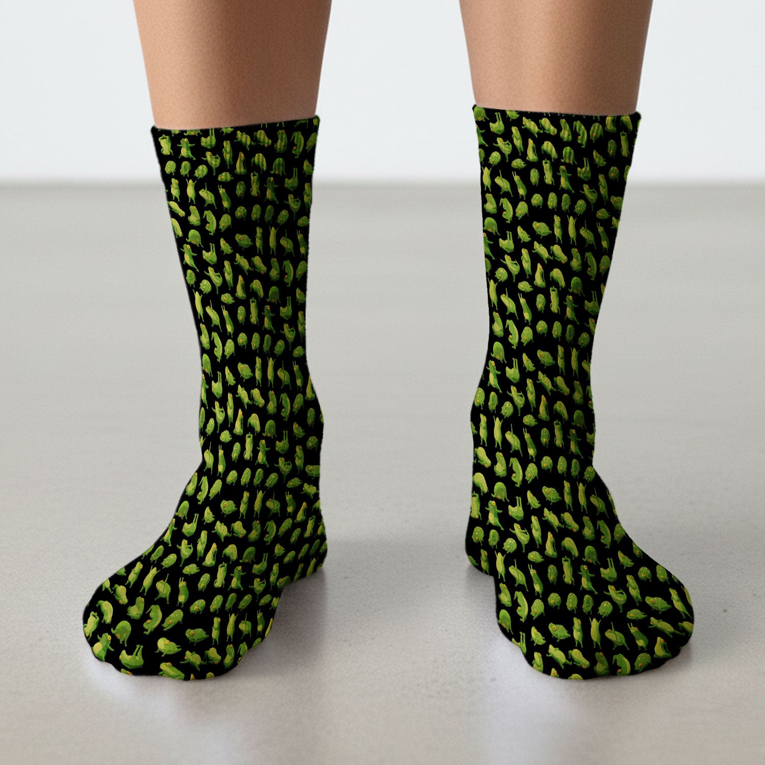 Cute Frog Cartoon Pattern Socks, Breathable Fabrics Medical Uniform