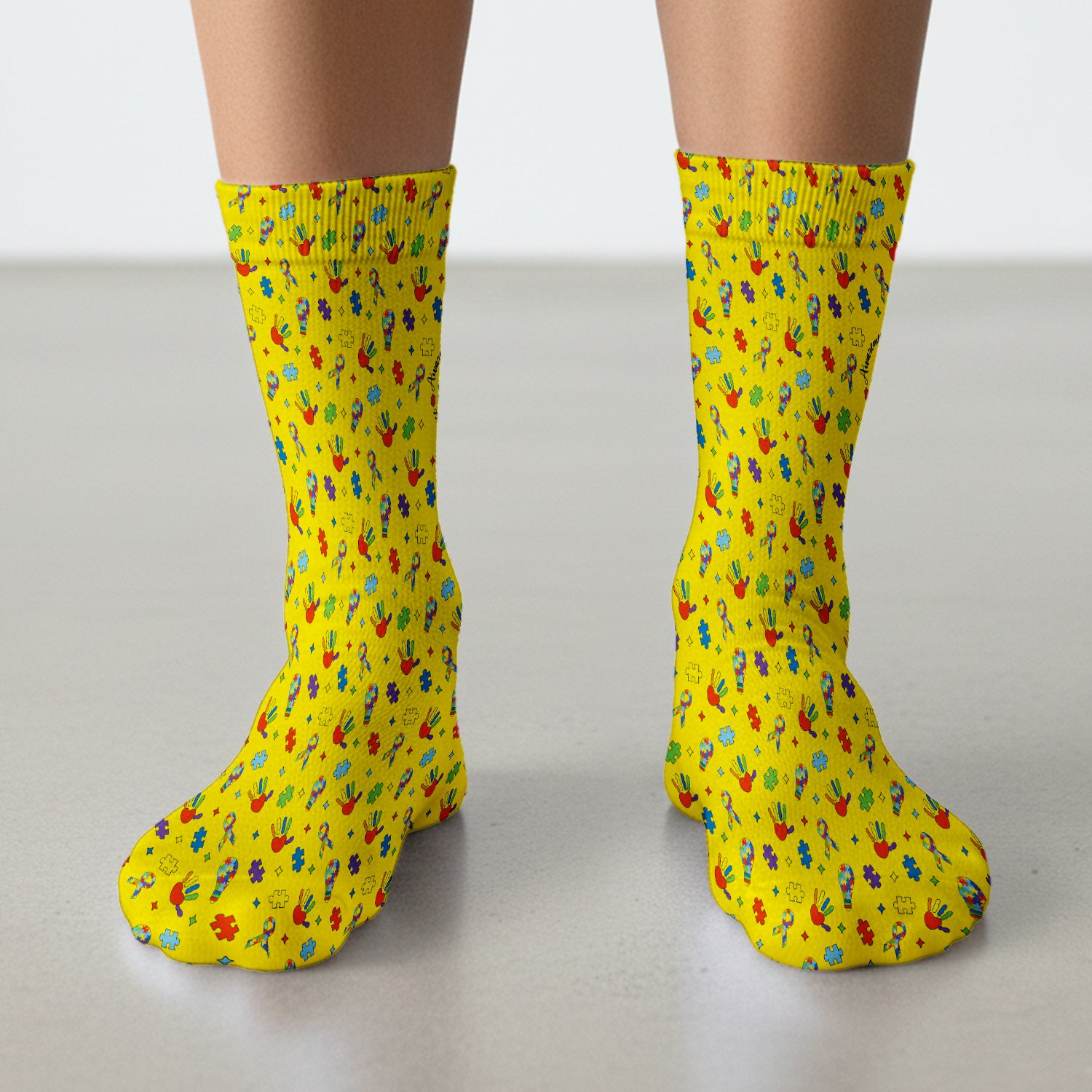 Autism Awareness Colorful Puzzle Pattern Socks, Socks for Nurse Doctor