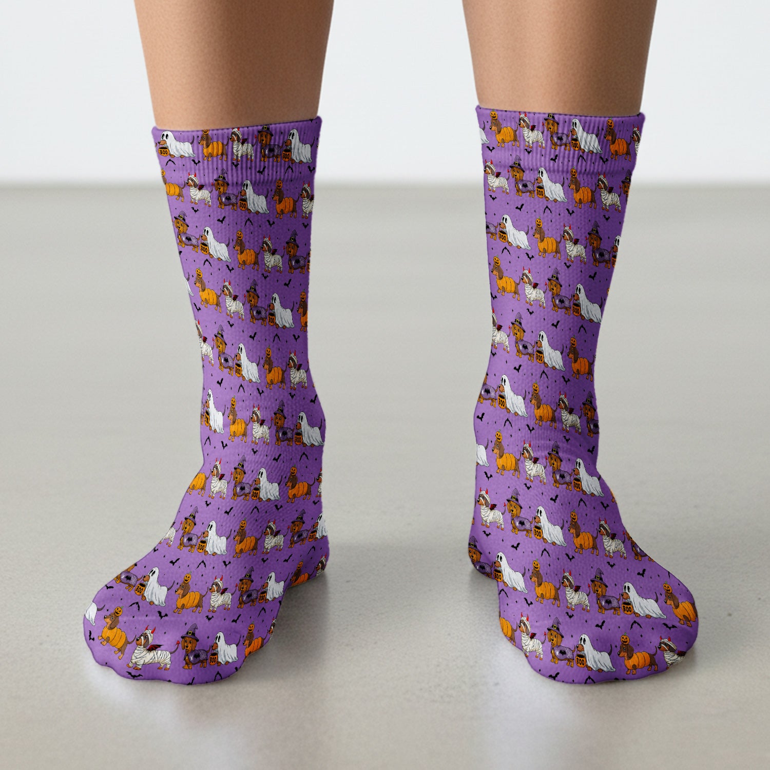 Halloween Dachshund for Veterinary Staff Socks, Adult Socks for Men and Women