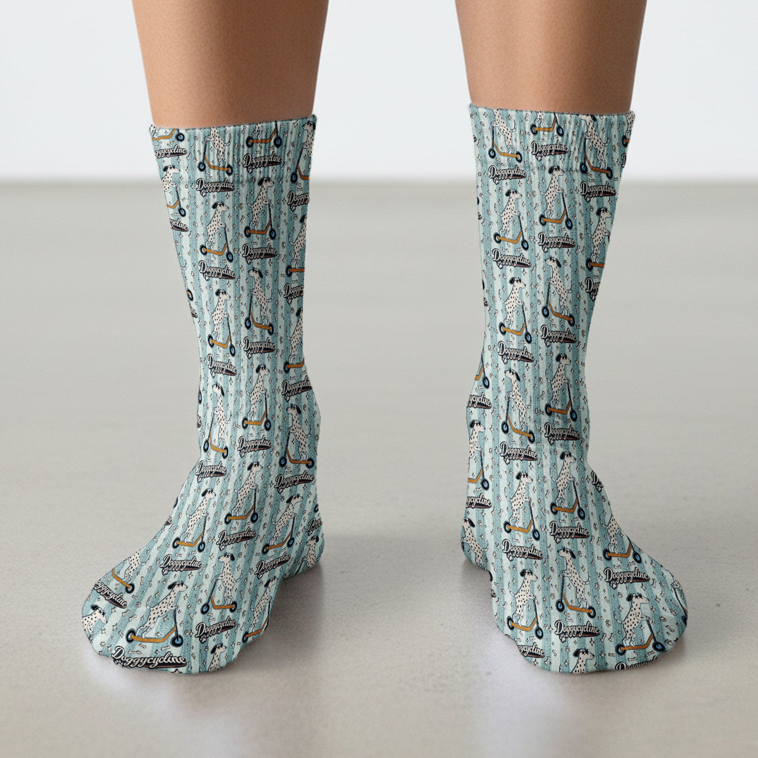 Veterinary Dalmatian Dog Pattern Print Socks, Adult Socks for Men and Women
