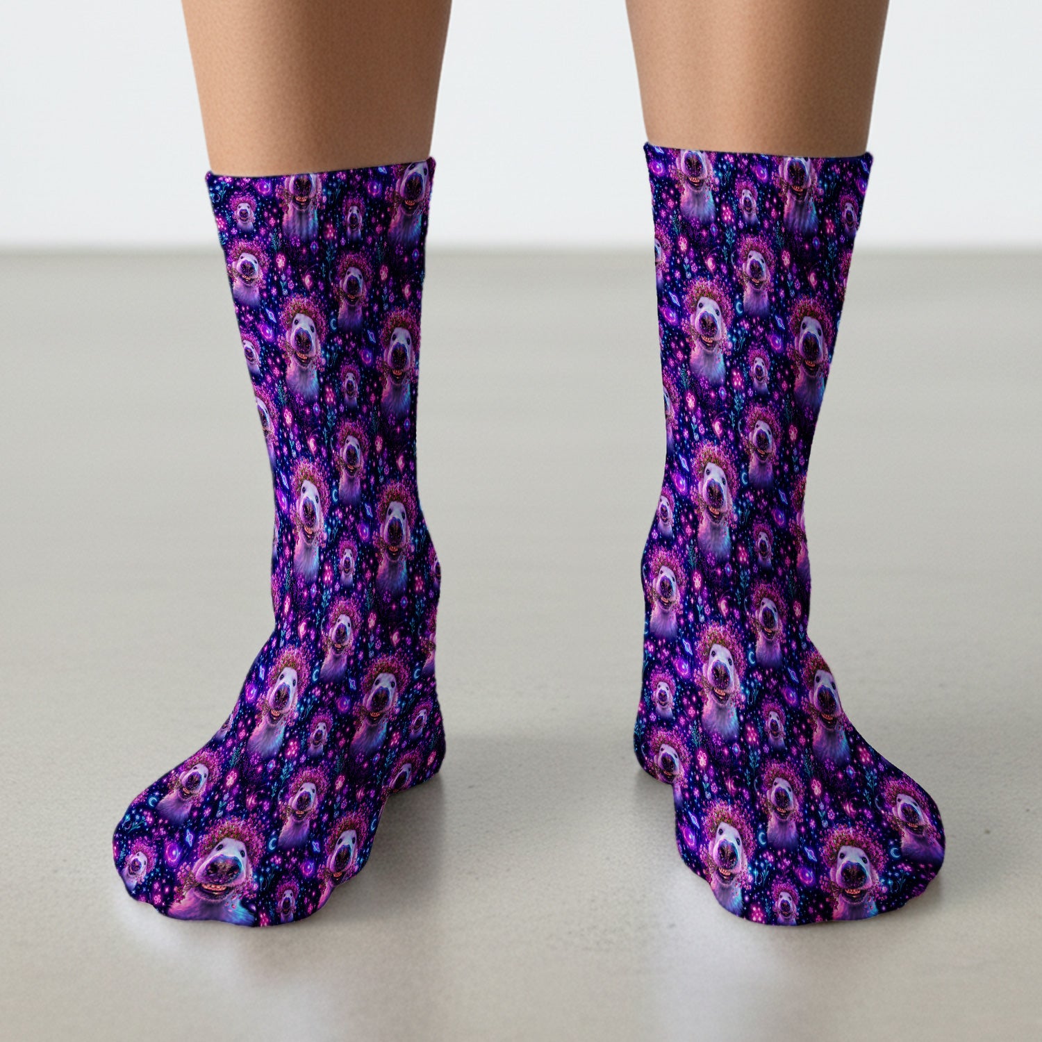 Galaxy Golden Retriever Pattern Socks, Adult Socks for Men and Women