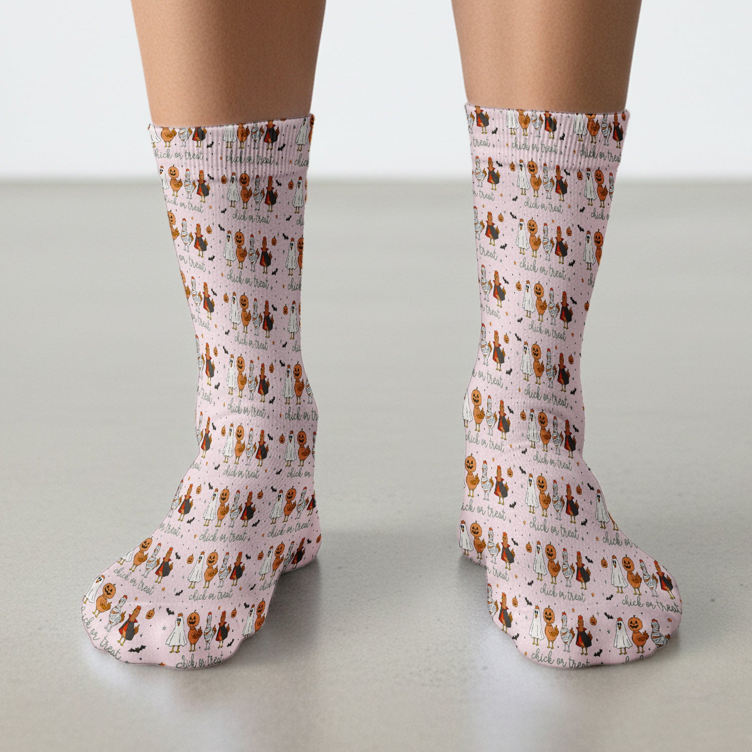 Funny Chick Or Treat Season Socks, Adult Socks for Men and Women