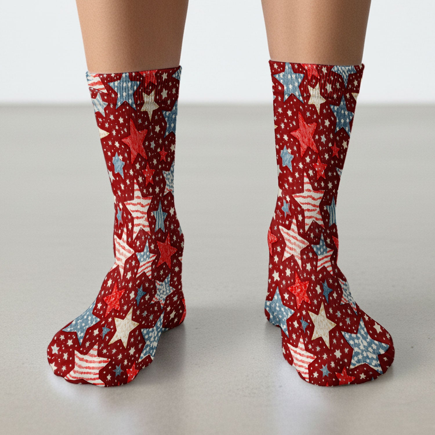 Patriotic Star Pattern Medical Socks, Adult Socks for Men and Women