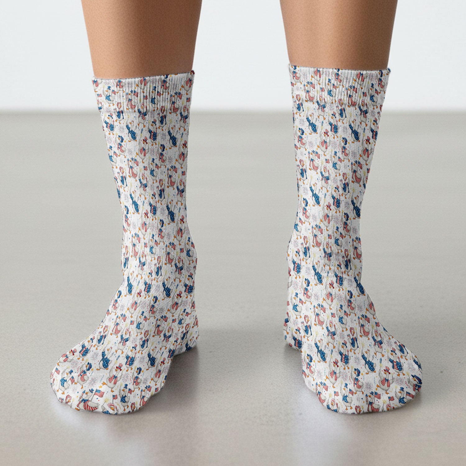 Goose America Medical Print Scrub Socks, Breathable Fabrics Nursing Uniform