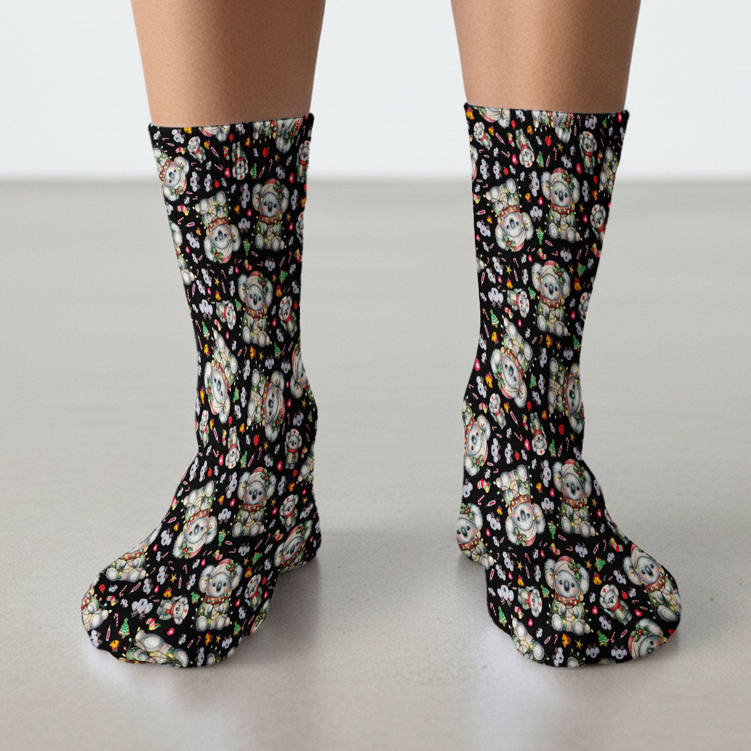 Aussie Koala Socks for Nurse Doctor - Cute Christmas Adult Socks for Men and Women - Breathable Fabrics Medical Uniform