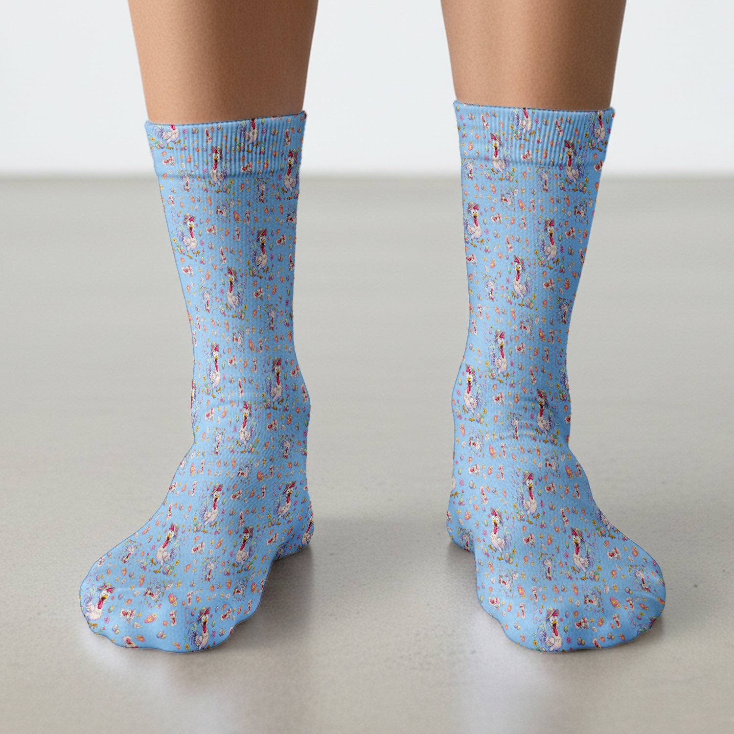 Funny Easter Nurse Chicken Pattern Socks, Socks for Nurse Doctor