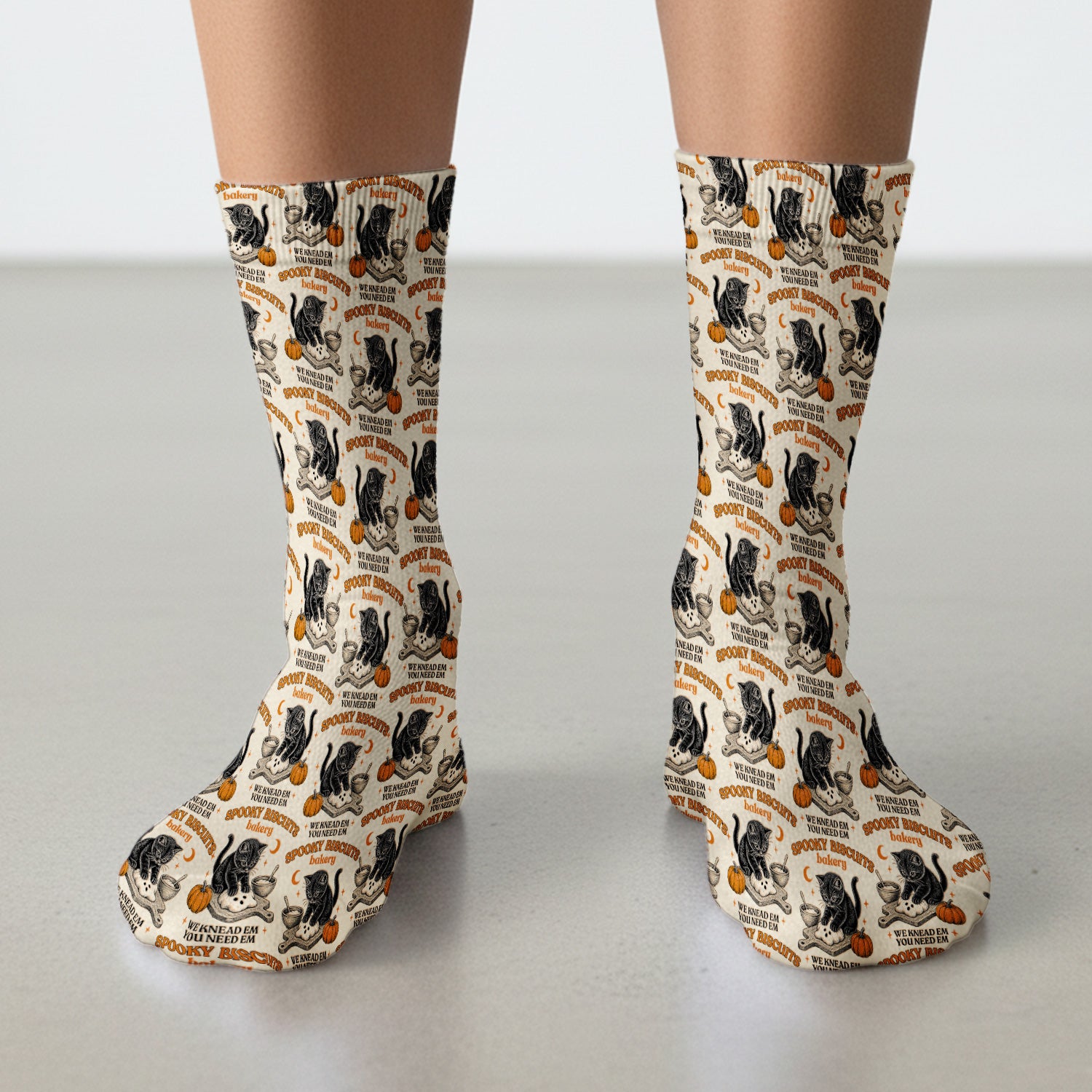 Funny Halloween Black Cat Socks, Adult Socks for Men and Women