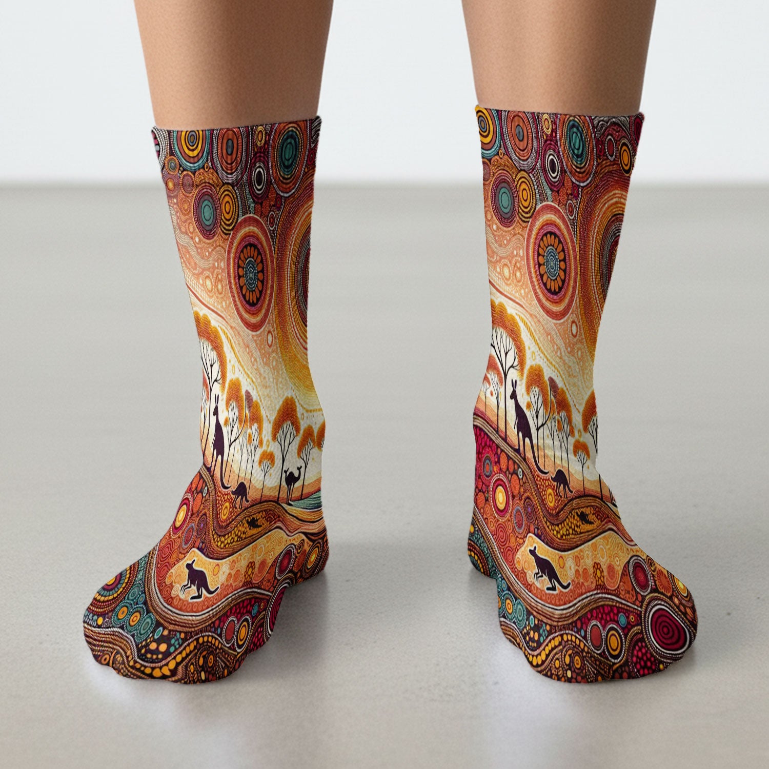 Aboriginal Kangaroo Art Medical Socks, Socks for Nurse Doctor Adult