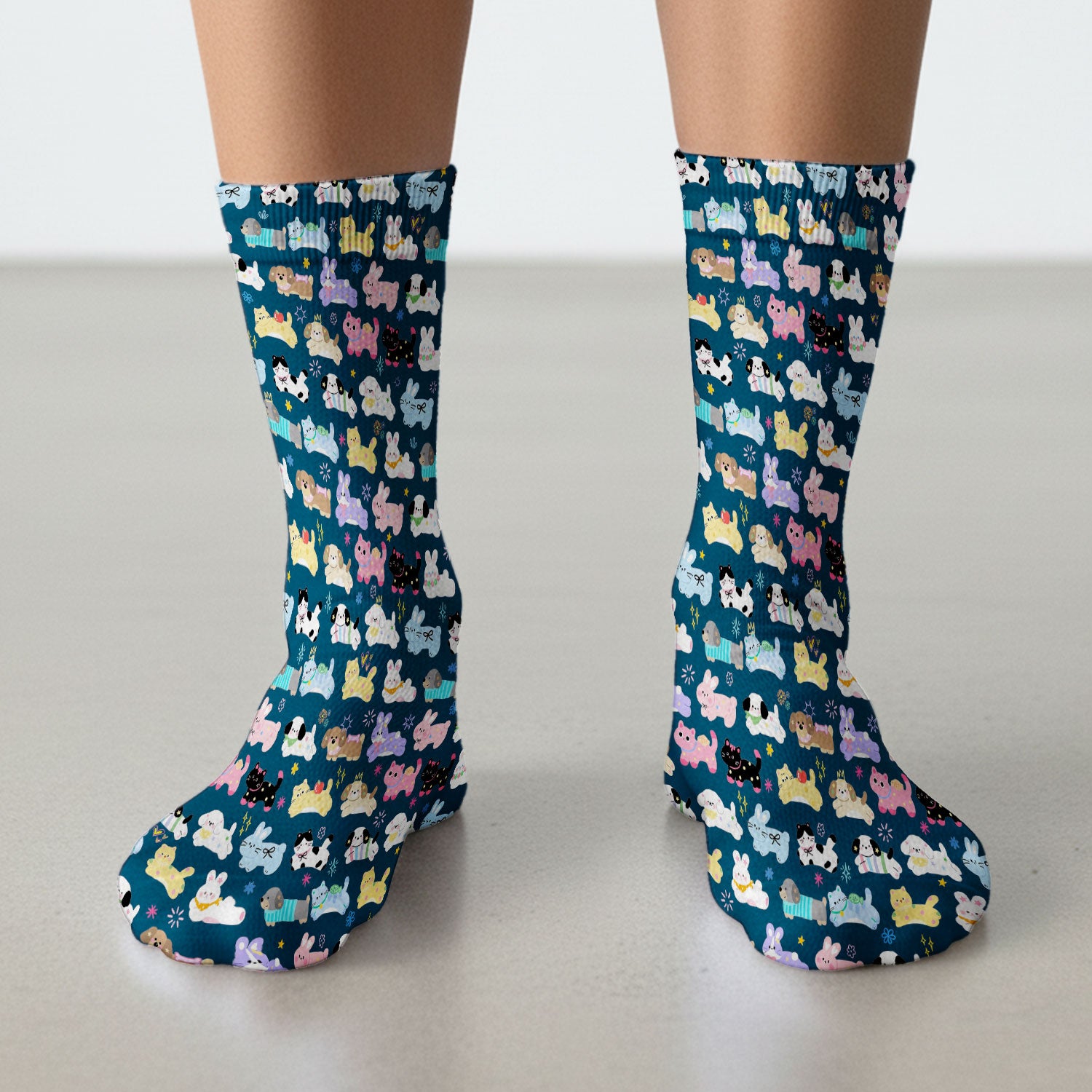 Cute Kawaii Animal Pattern Socks, Socks for Nurse Doctor