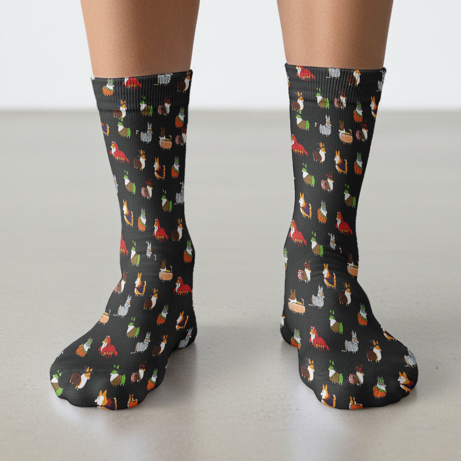 Cute Halloween Costume Corgis Socks, Adult Socks for Men and Women