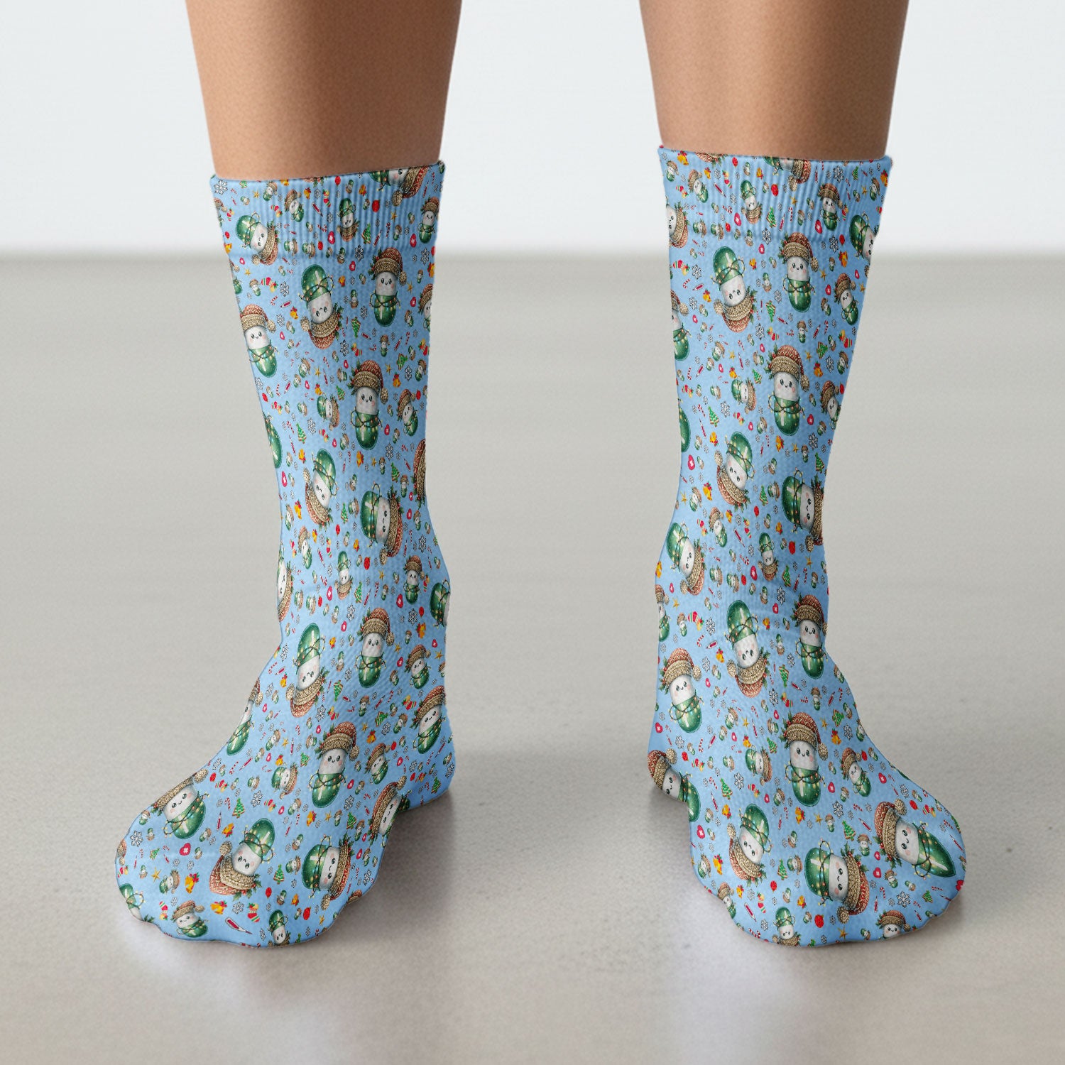 Pharmacy Tech Christmas Socks – Cute Green Snowman Print Nurse Outfit – Funny Holiday Medical Uniform for Pharmacists