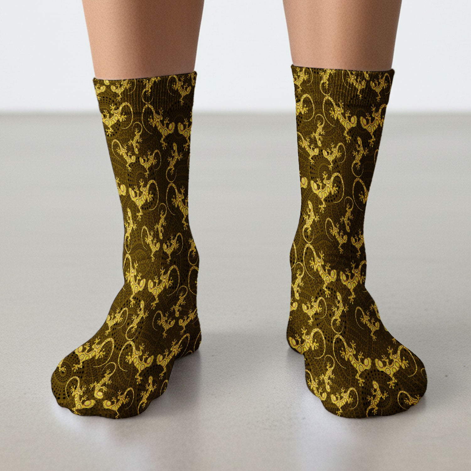 Australian Gecko Dot Art Inspired Nurse Socks - Adult Socks for Women and Men