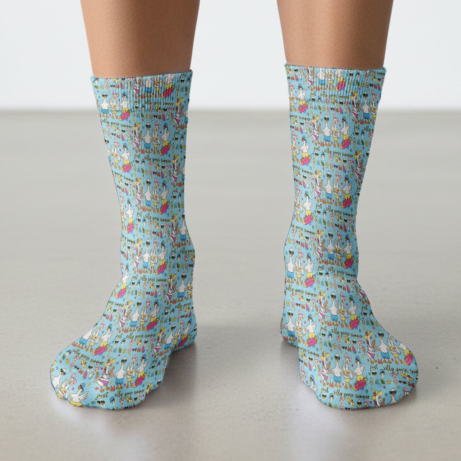Silly Goose Summer Pattern Socks, Breathable Fabrics Medical Uniform