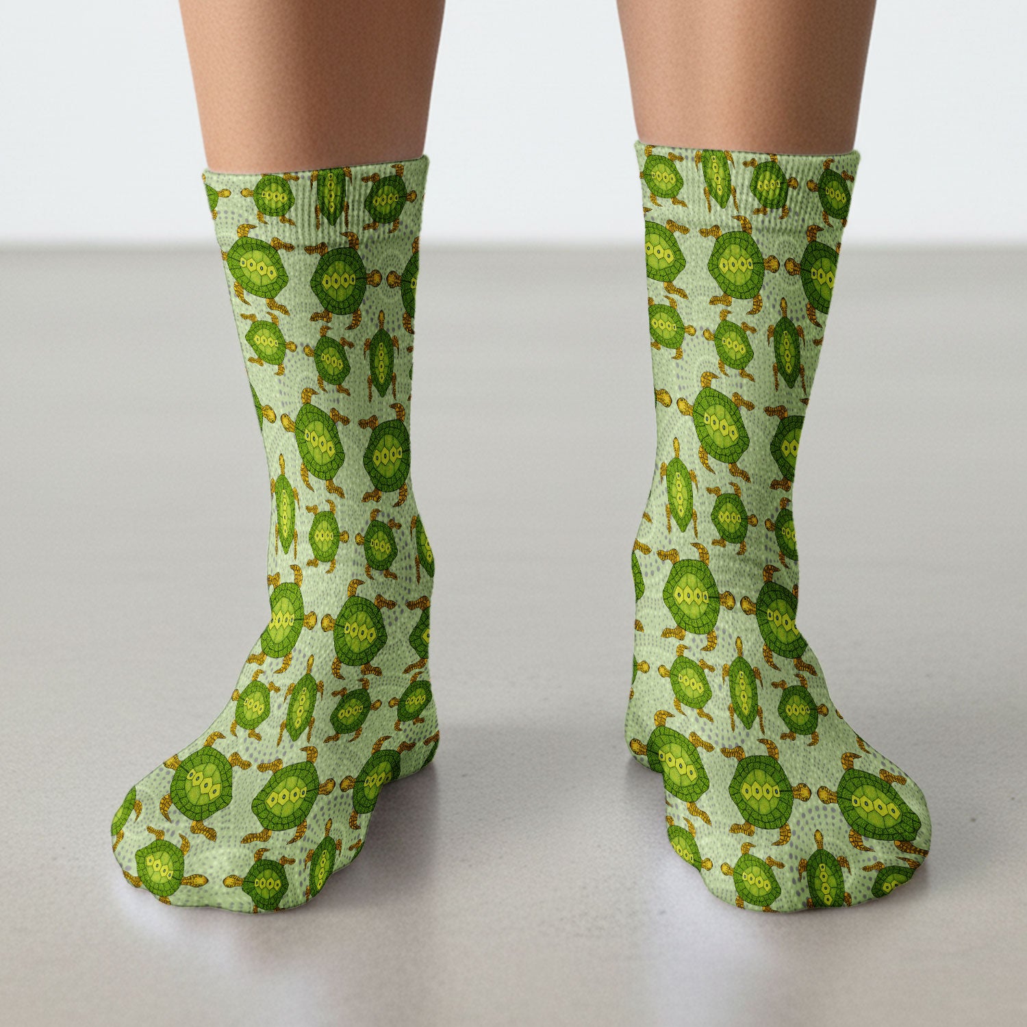 Australian Turtle Dot Art Inspired Nursing Socks - Adult Socks for Men and Women