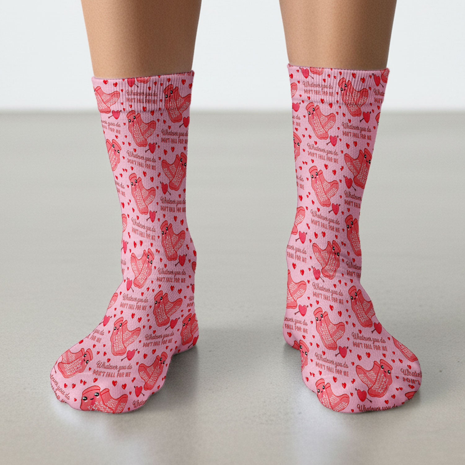 Valentine Funny Love Quote Sock, Breathable Fabrics Medical Uniform