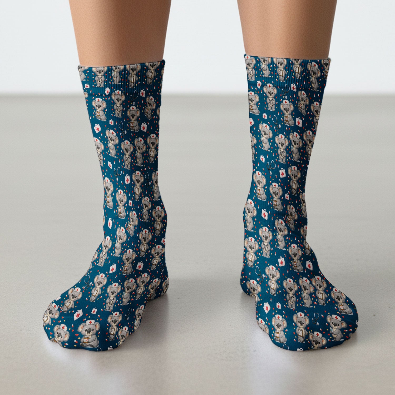Koala Nurse Scrub Socks, Cute Medical Uniform For Women, Comfortable Scrubs For Nurses