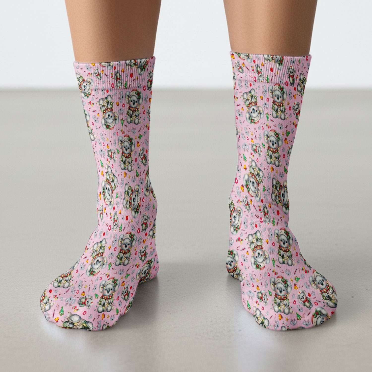 Aussie Koala Socks for Nurse Doctor - Cute Christmas Adult Socks for Men and Women - Breathable Fabrics Medical Uniform