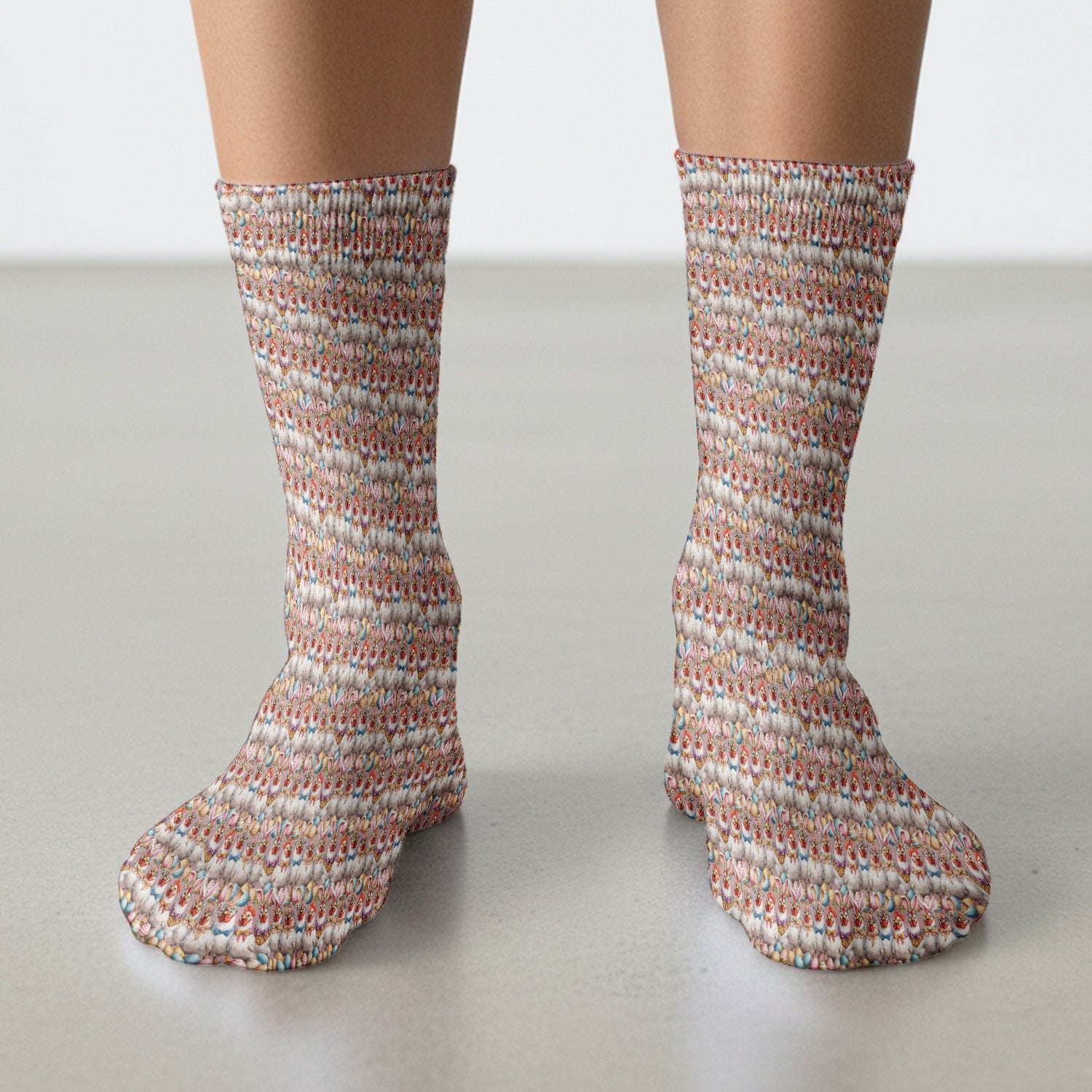 Easter Bunny Chicken Pattern Socks, Socks for Nurse Doctor