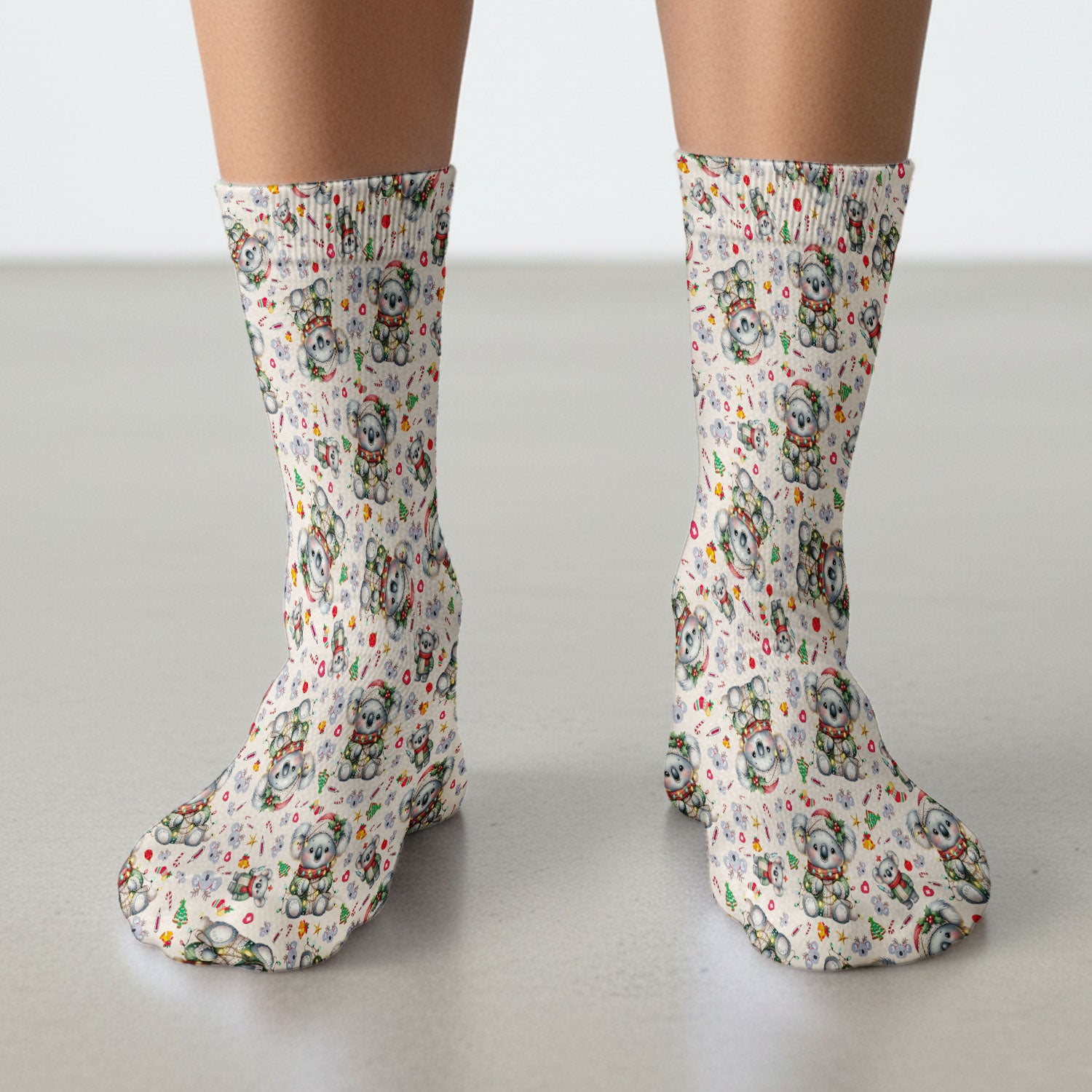 Aussie Koala Socks for Nurse Doctor - Cute Christmas Adult Socks for Men and Women - Breathable Fabrics Medical Uniform