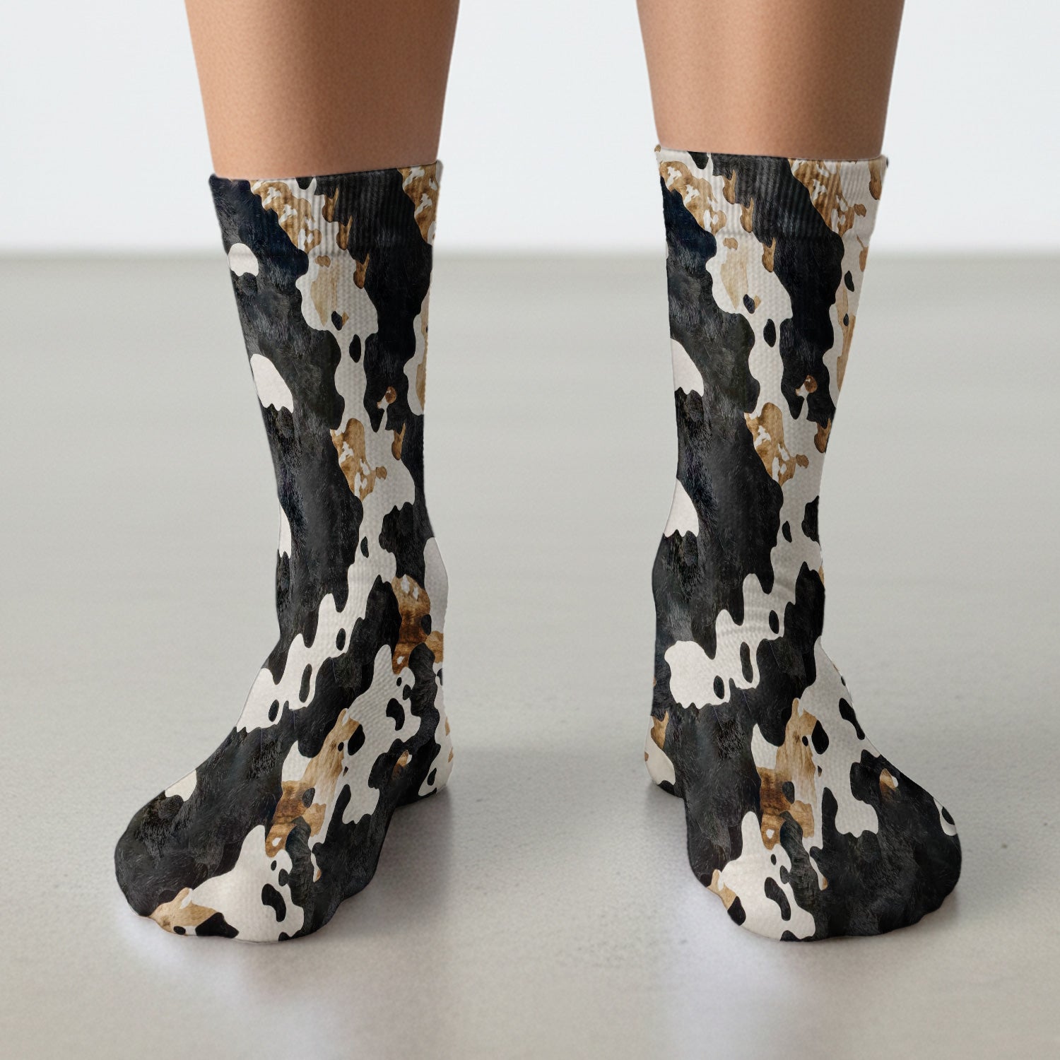 Classic Cow Print Pattern Socks, Socks for Nurse Doctor