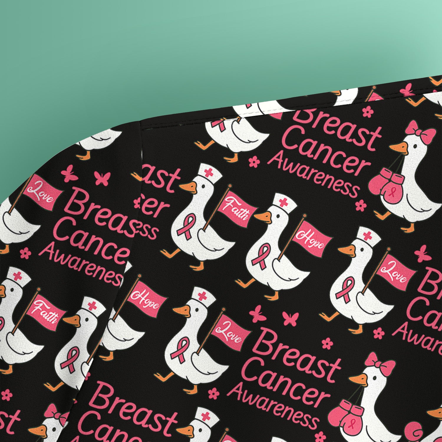 Breast Cancer Awareness Scrub Top - Cute Medical Uniform Scrub For Women - CNA RN LPN Gift