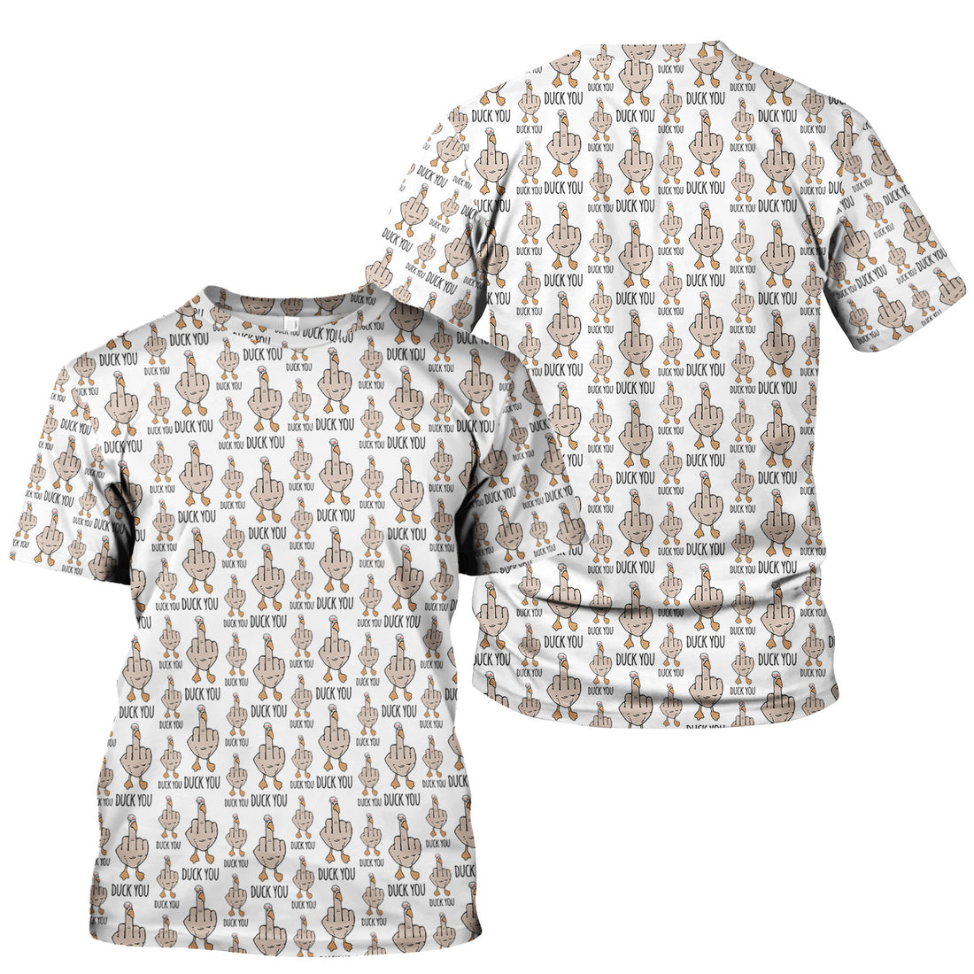 Funny Duck Shirt for Nurse - Sarcastic Duck You & Middle Finger Graphic Tee - Gift for Women RN LPN CNA