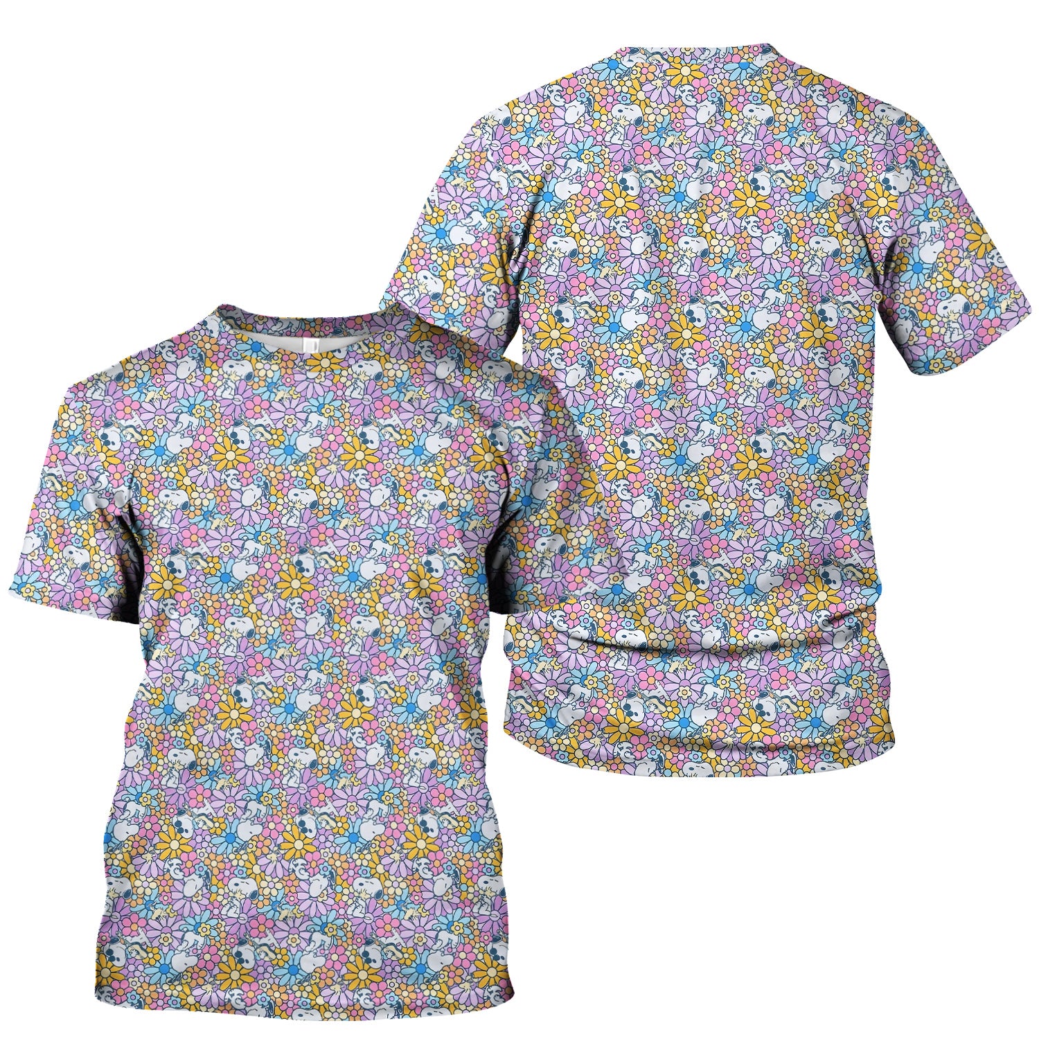 Funny Beagle Dog Nurse Shirt - Floral & Cartoon Dog Graphic Design - Gift for Women RN LPN CNA