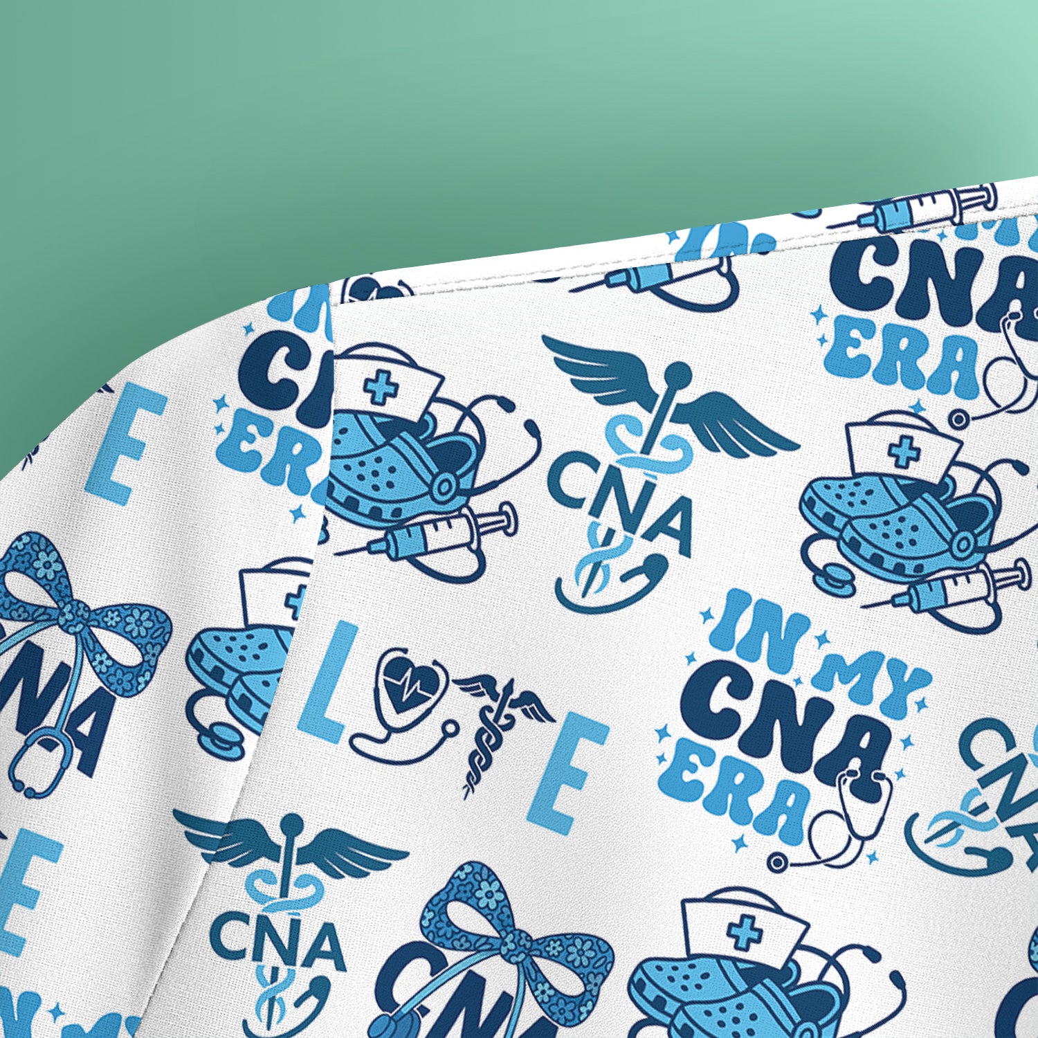 Personalized Cute CNA Era Scrub Top - In My CNA Era Quote - Gift for RN LPN Healthcare Workers